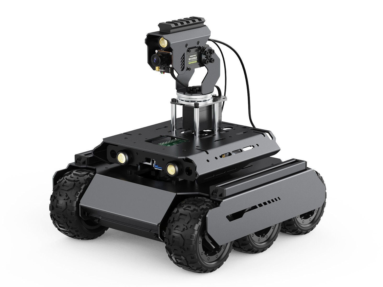 Waveshare UGV Rover Open-source 6 Wheels 4WD AI Robot Dual controllers All-metal