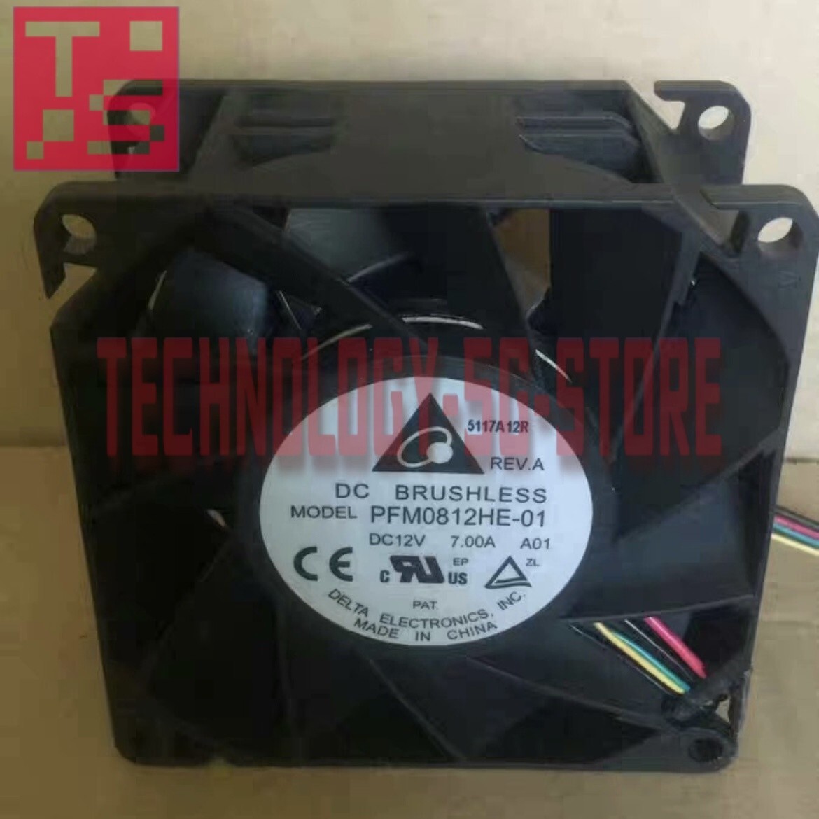 Delta PFM0812HE-01 12V 7.00A four-wire PWM ultra-violent cooling fan# 1pcs New I