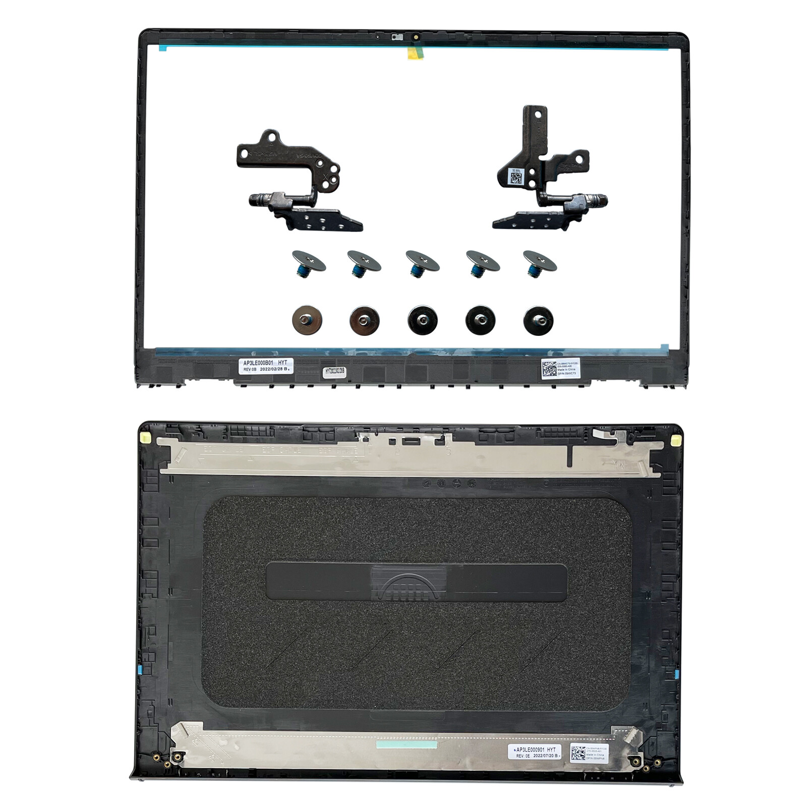 New for Dell Inspiron 15 3510 3511 3515 3520 3521 3525 LCD Back Cover & hinges