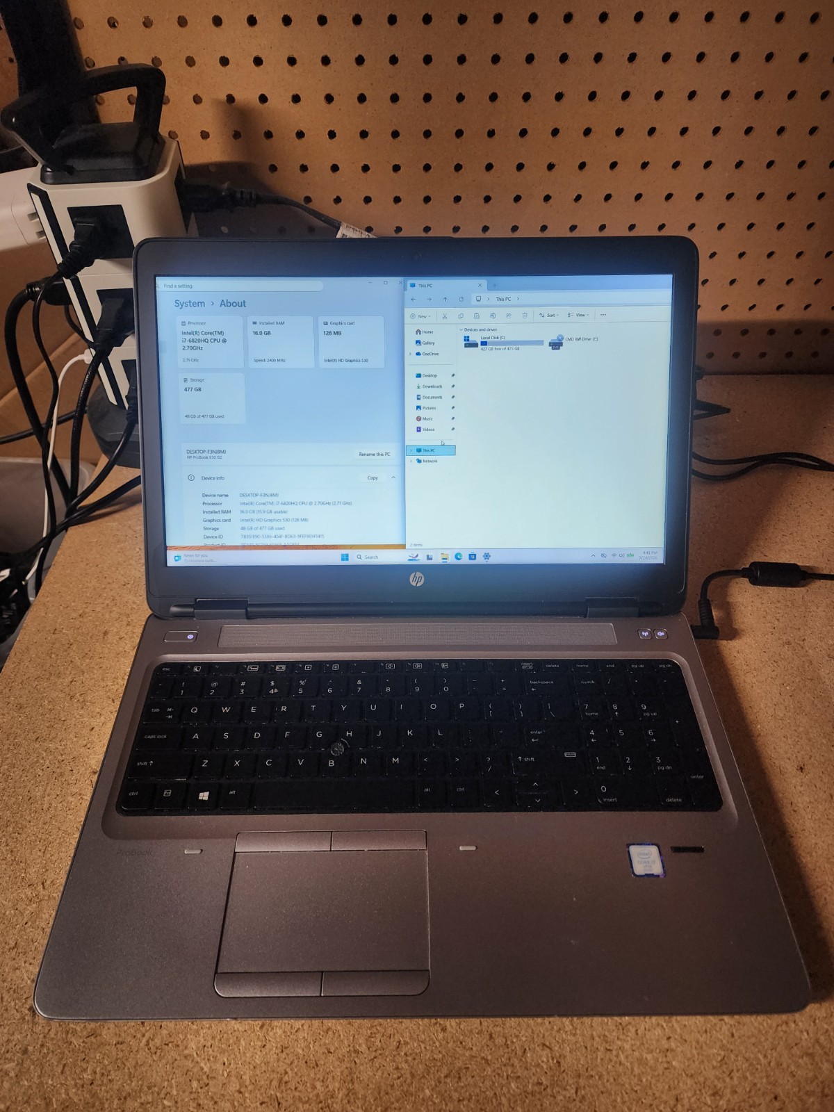 HP ProBook 650 G2 Laptop Intel i7-6820HQ 2.7GHz 16GB RAM 512GB SSD Win 11 Pro #3