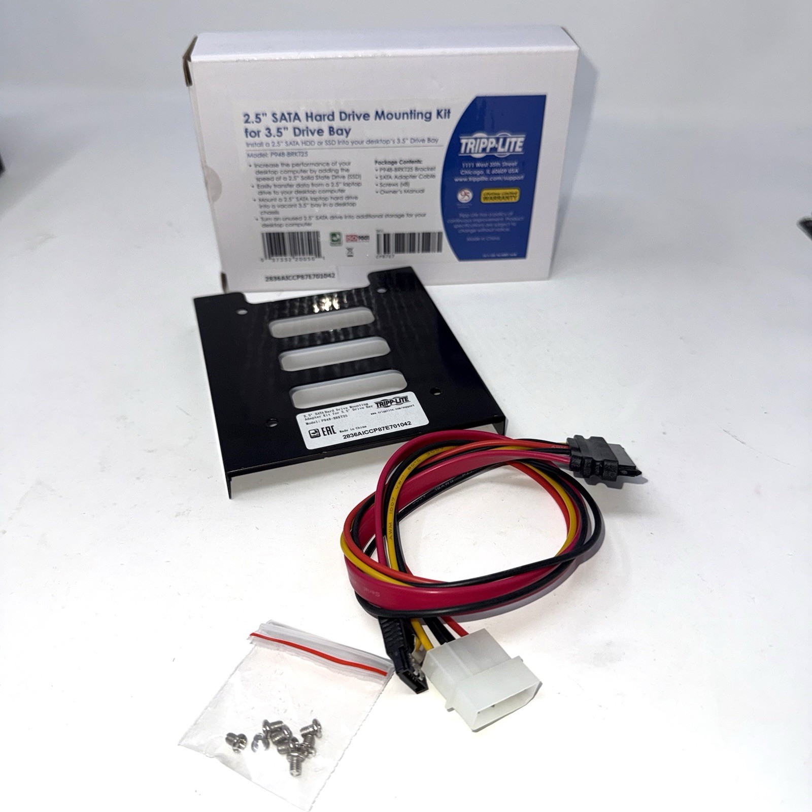 Tripp Lite 2.5in SATA Hard Drive to 3.5in Drive Bay Adapter Mounting Kit