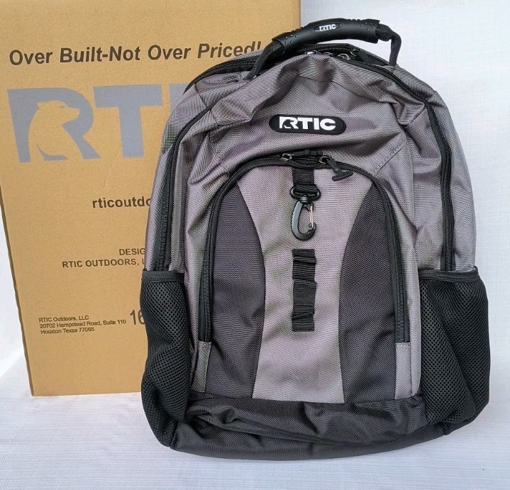 NEW – RTIC Summit Laptop Backpack Gray Large Multi Pockets EUC