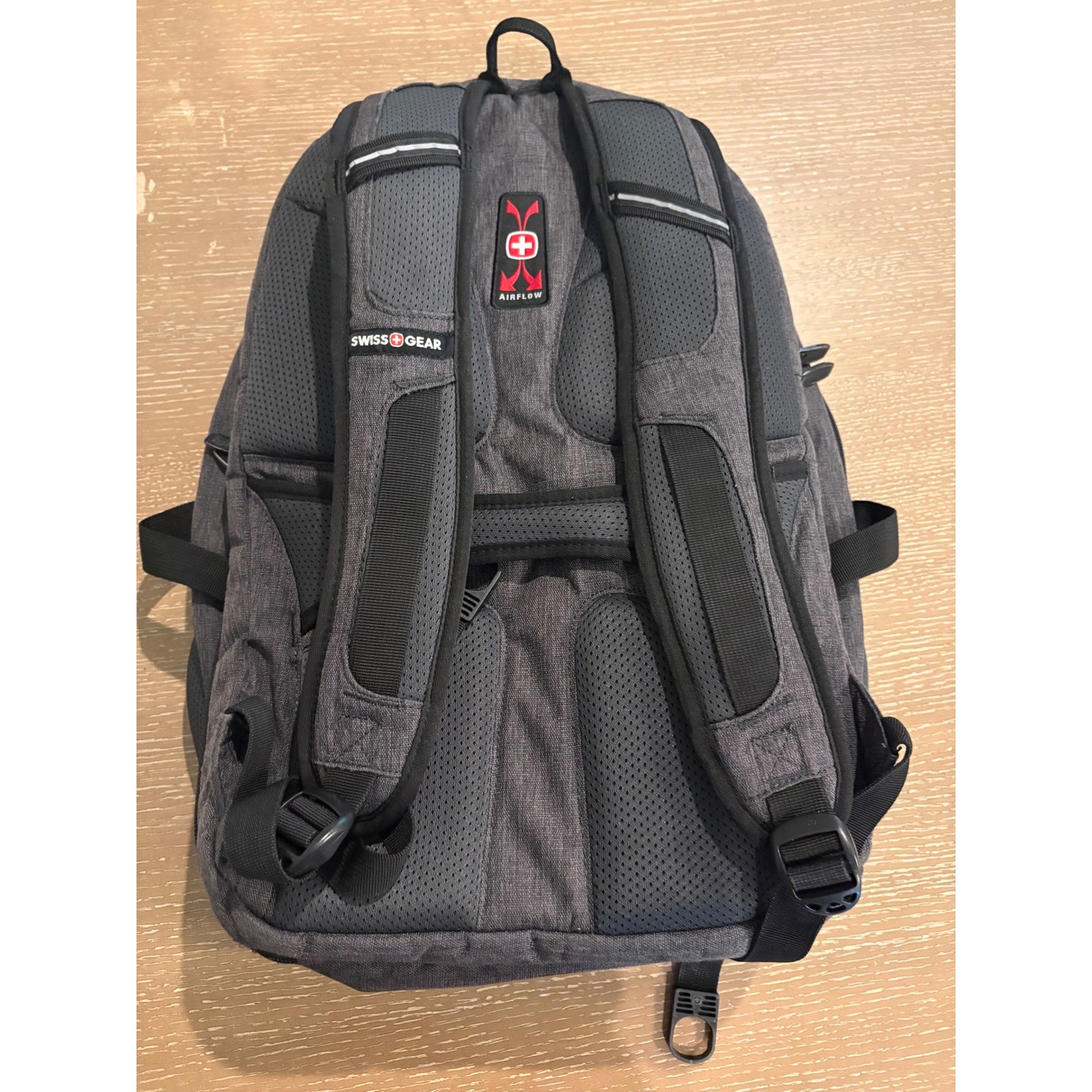 SWISSGEAR 3760 ScanSmart Laptop Backpack Gray Travel School Bookbag EUC