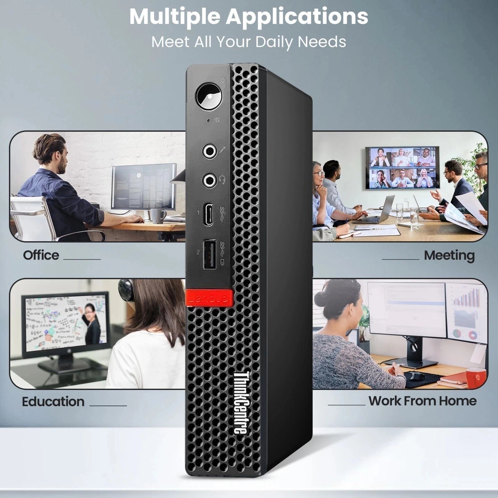 Lenovo m720q Mini PC intel i5-8th 8GB RAM 128GB SSD RGBK&M Built-in Wi-Fi Win 11
