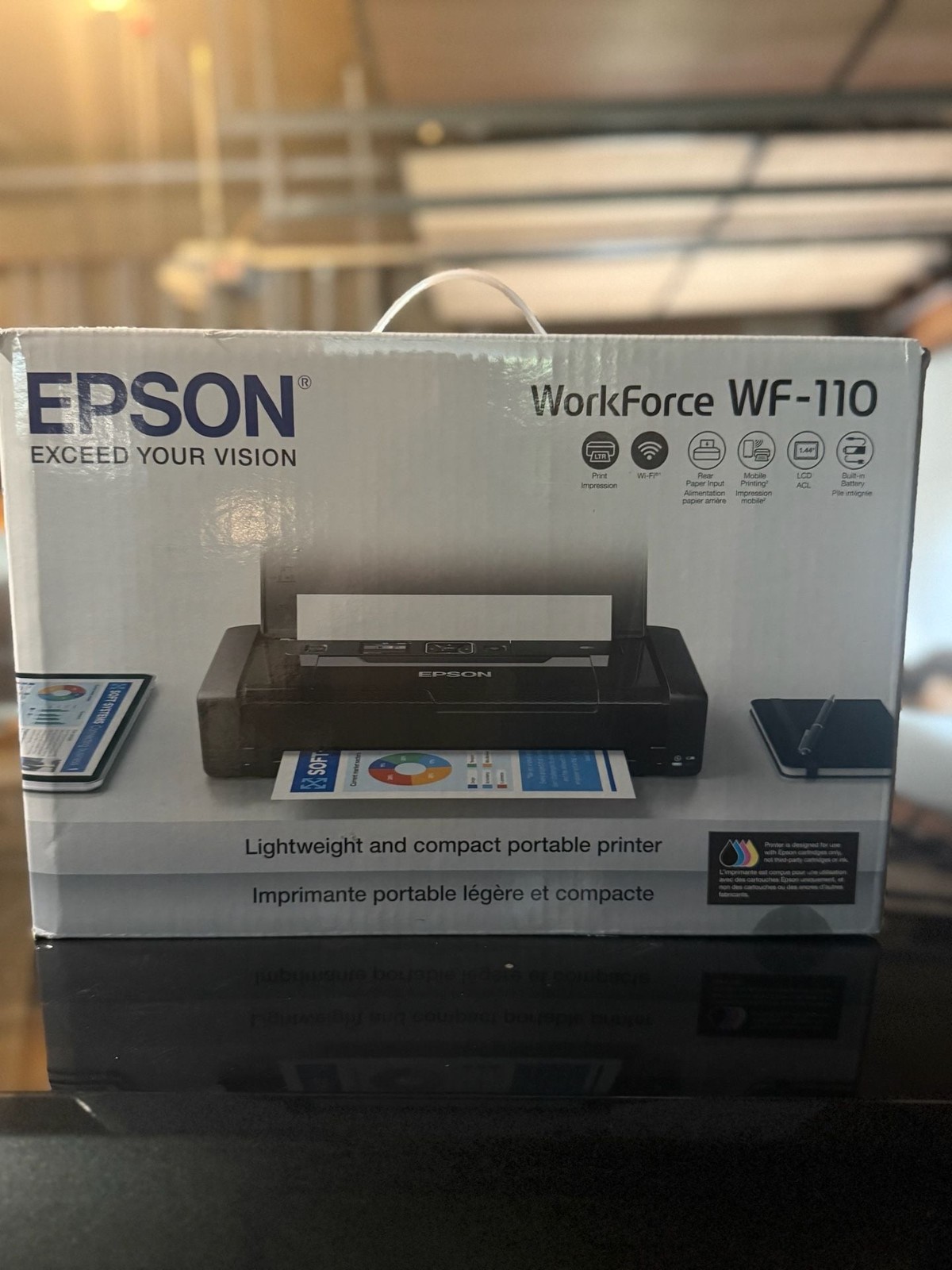 Epson WorkForce WF-110 Wireless Portable Inkjet Mobile Printer