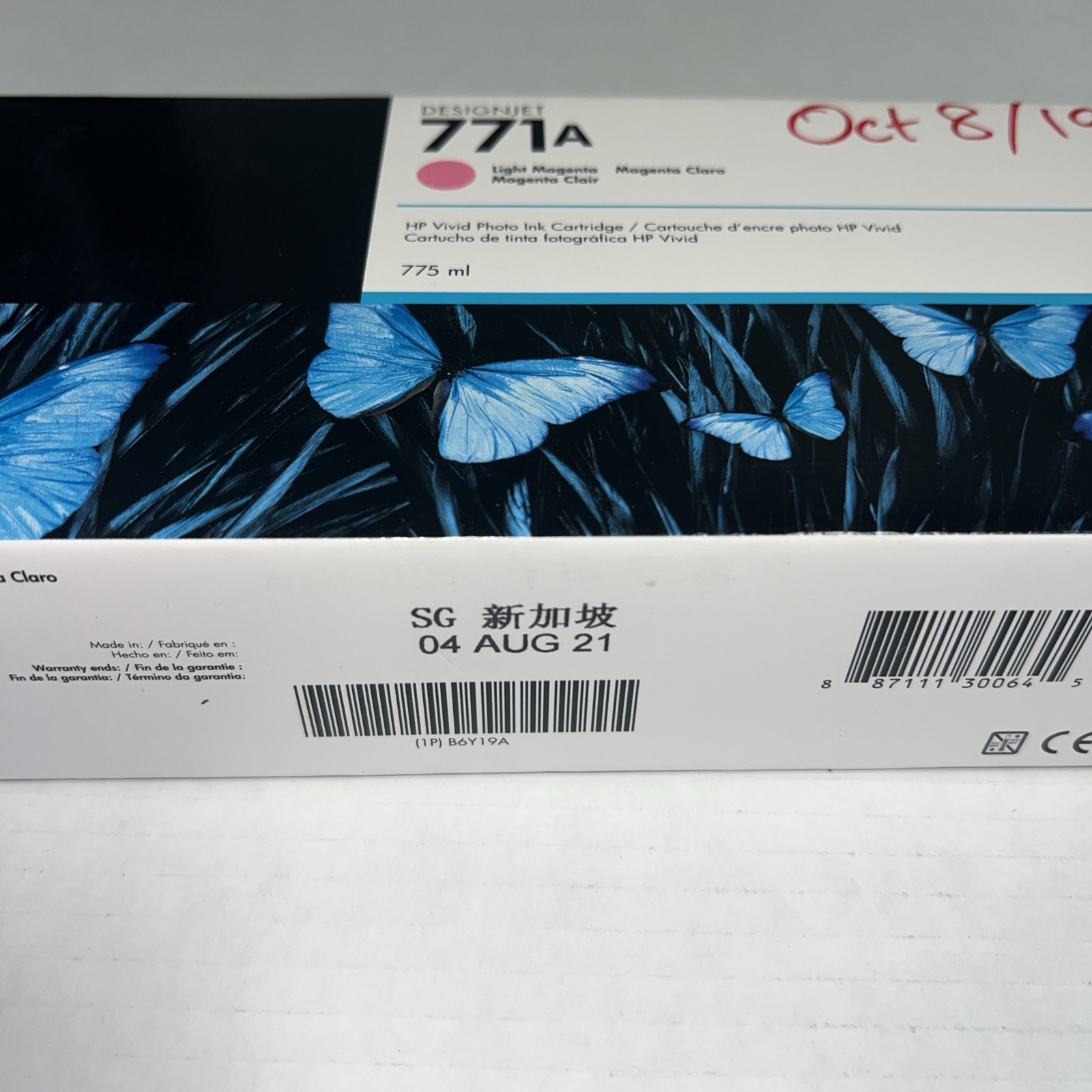 Genuine HP 771A Light Magenta Ink 775ml B6Y19A Z6200 Z6600 Z6610 Z6800 SEALED