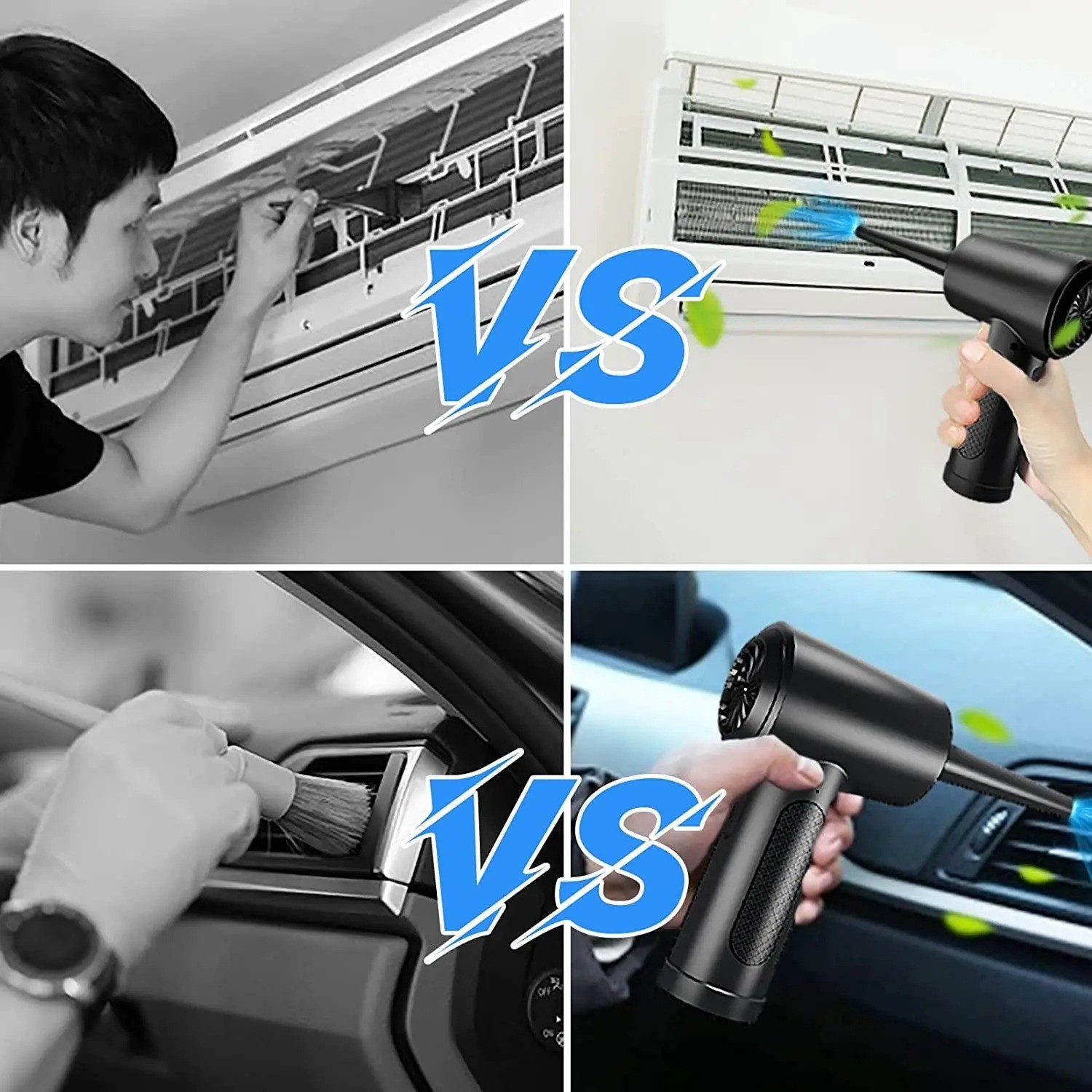Portable Cordless Air Duster 4000mAh Rechargeable 3-Speed Blower for PC Computer