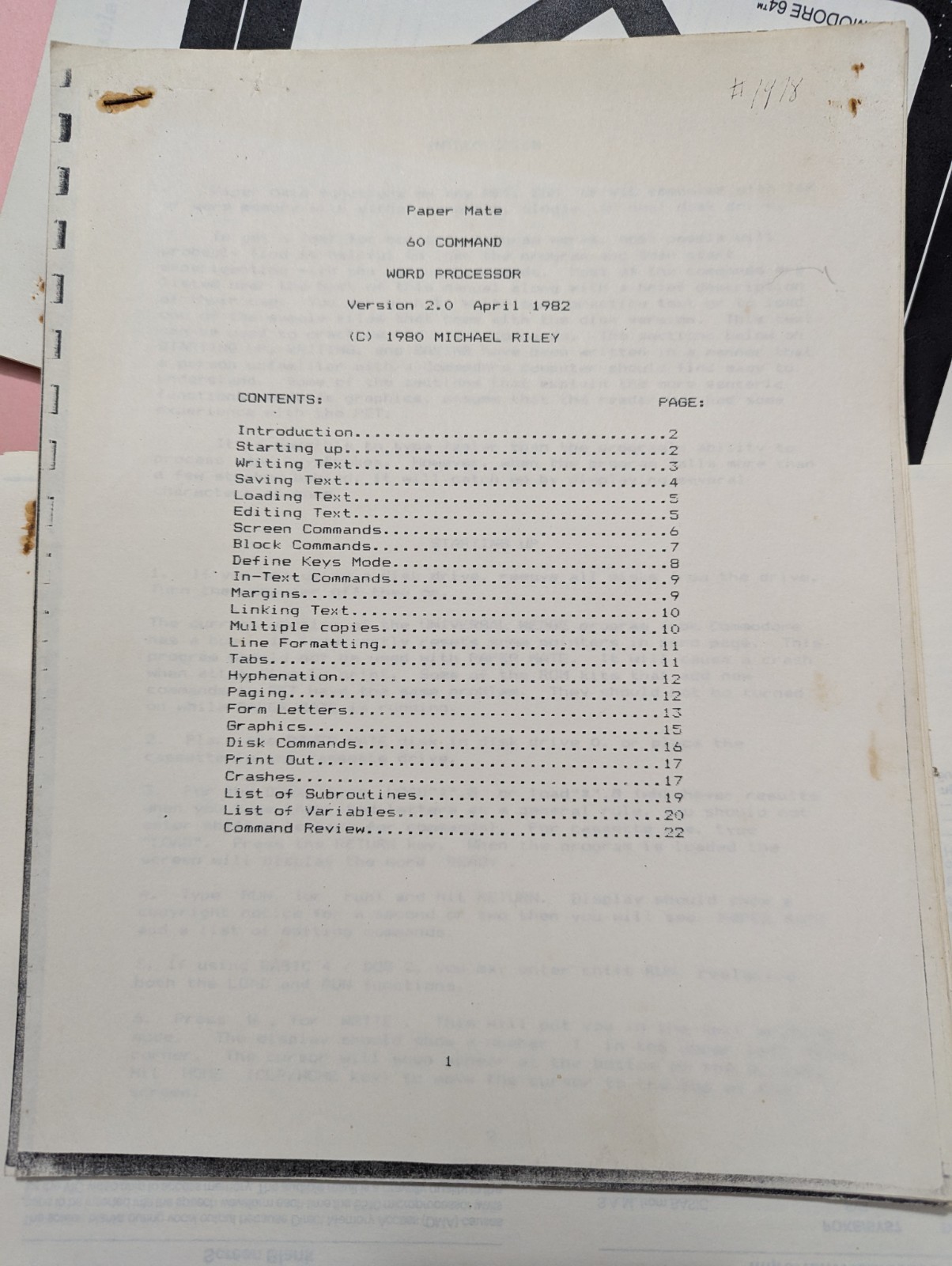 Bundle of Commodore 64 Software User Manual Photocopies – VIP Terminal Blitz Etc