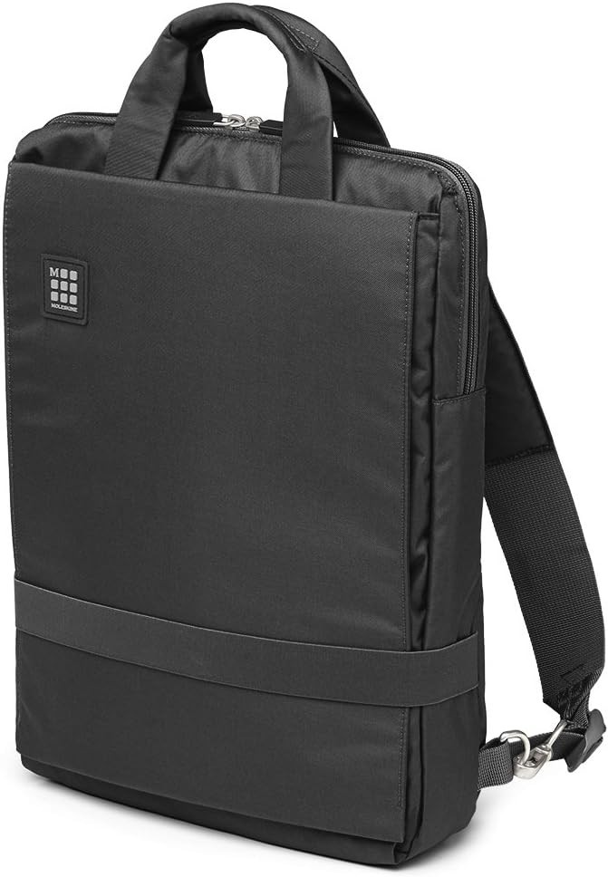 Moleskine Powerseal 15″ Vertical Device Bag Backpack For Laptops Tablets, Black