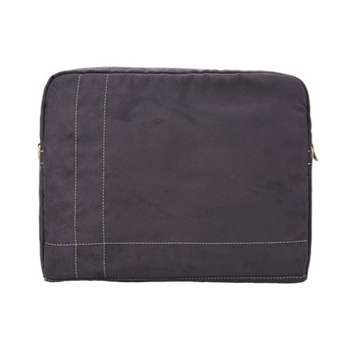 miim Soft Gold Faux Suede 15″ inch Laptop Sleeve (Black) with Shoulder Strap