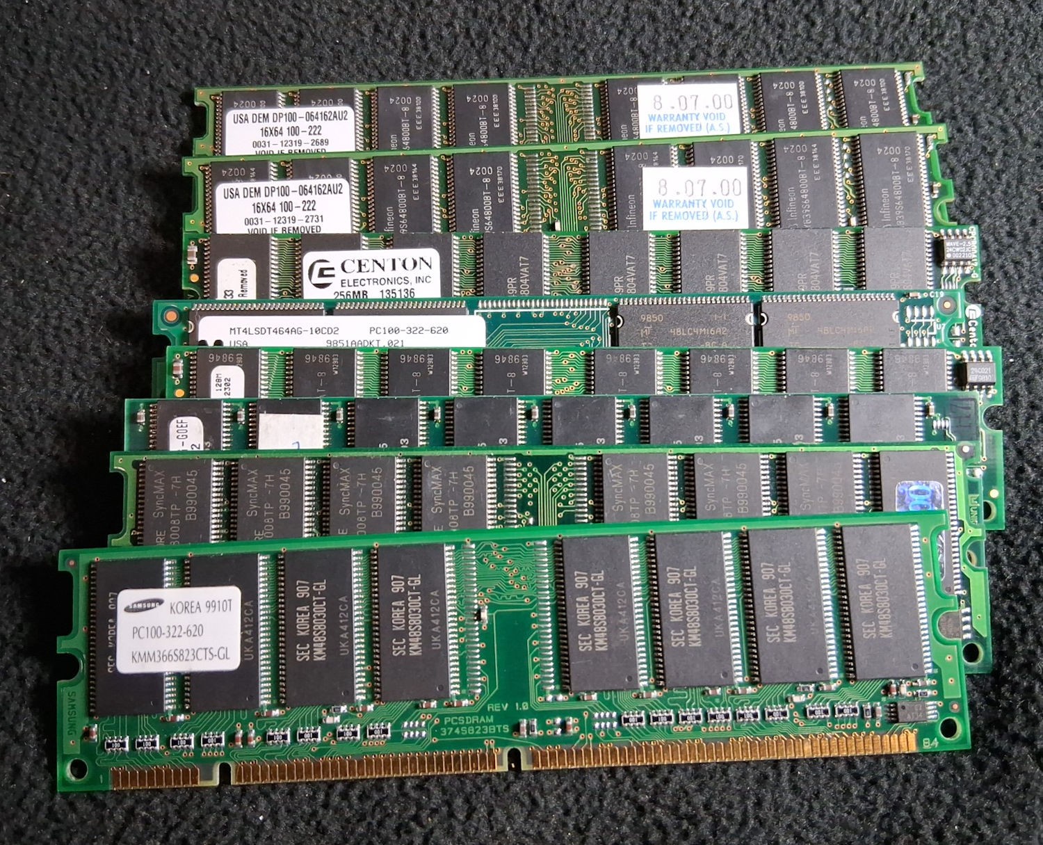 Lot of 8 Random RAM Untested Mixed Brands / Speeds – List In Description Memory