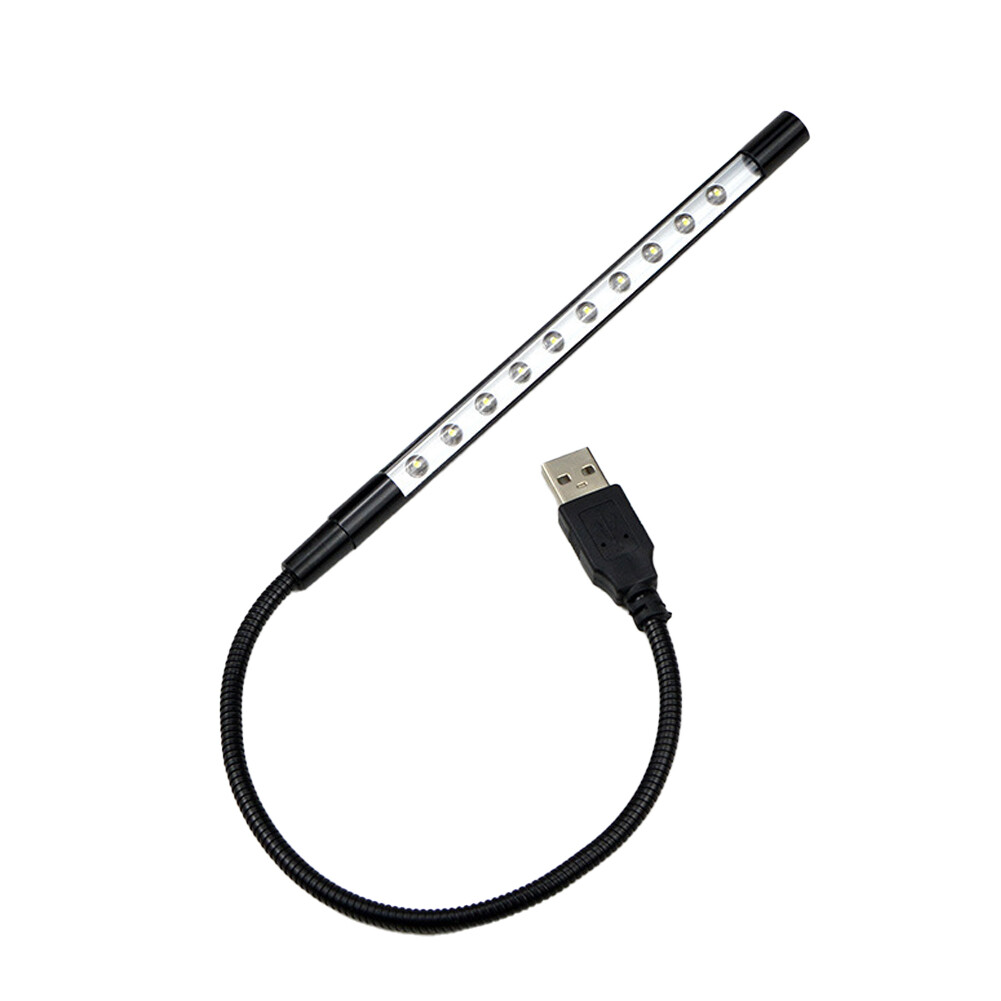 US 2-4 Pack Portable 10-LED USB Light Flexible Lamp Reading Notebook Laptop Plug