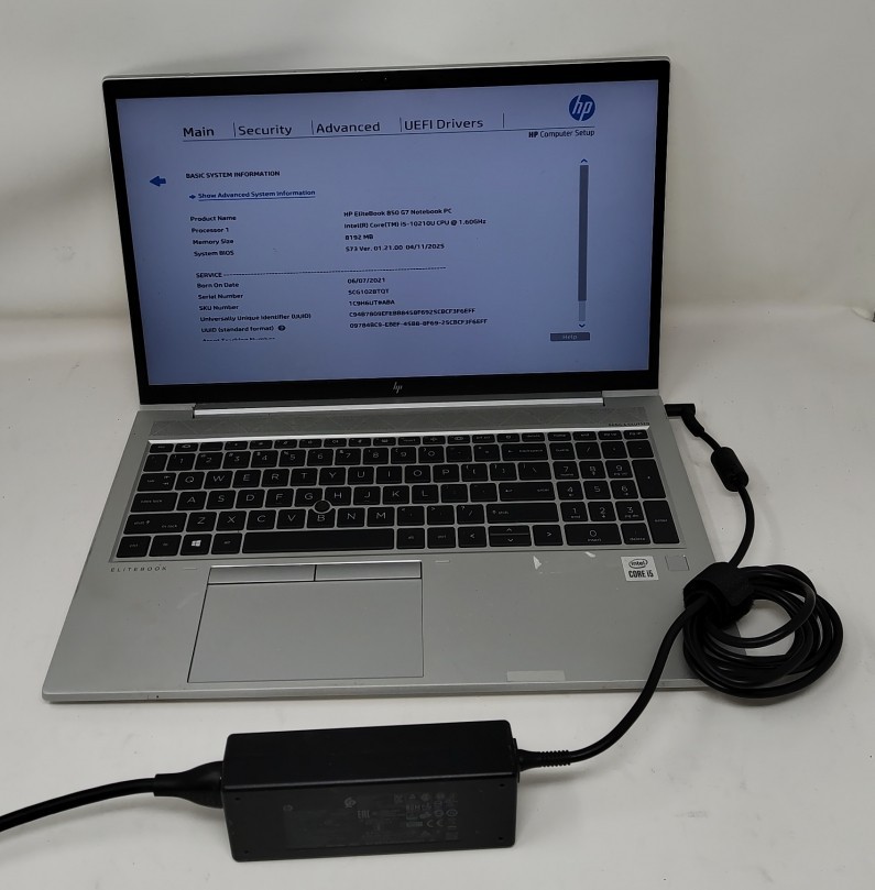 HP ELITEBOOK 850 G7 1C9H6UT-ABA Laptop Intel Core I5-10210U 8GB 256GB SEE NOTES
