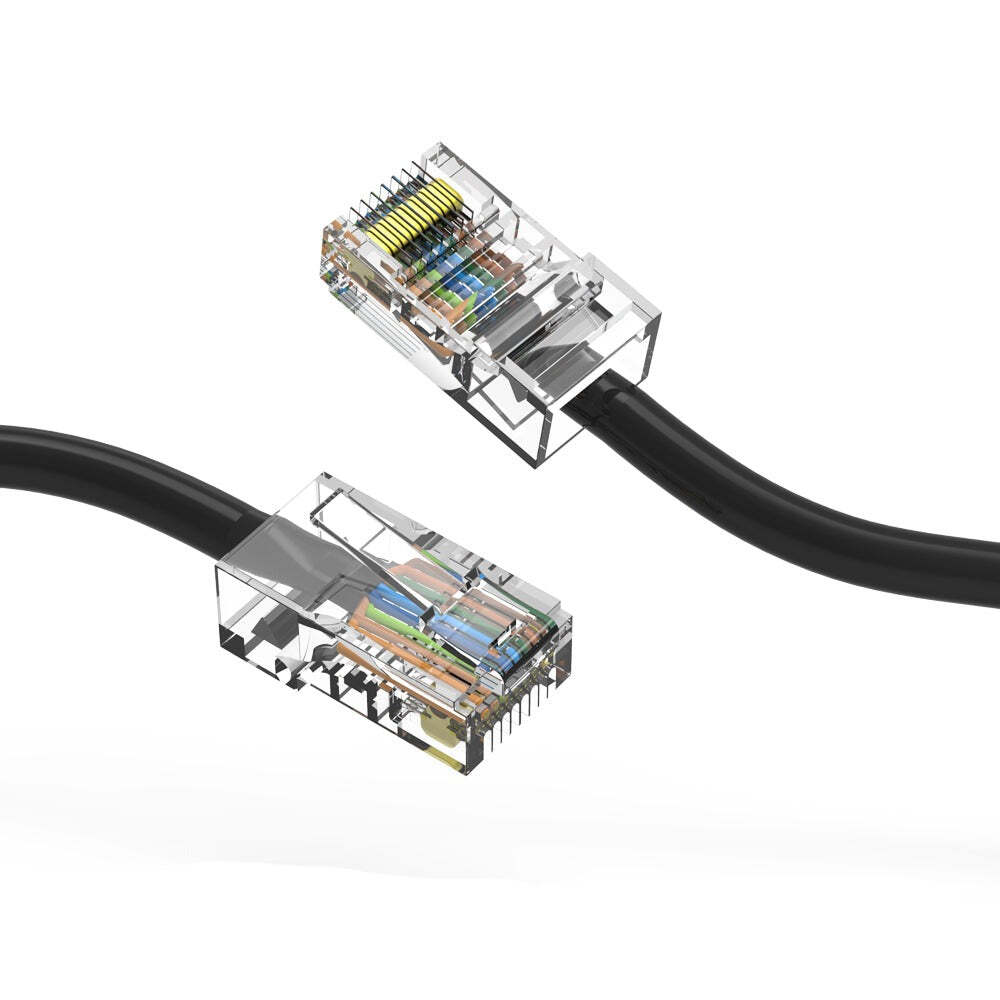 1.5Ft CAT5E UTP Ethernet Network Non Booted Cable Black