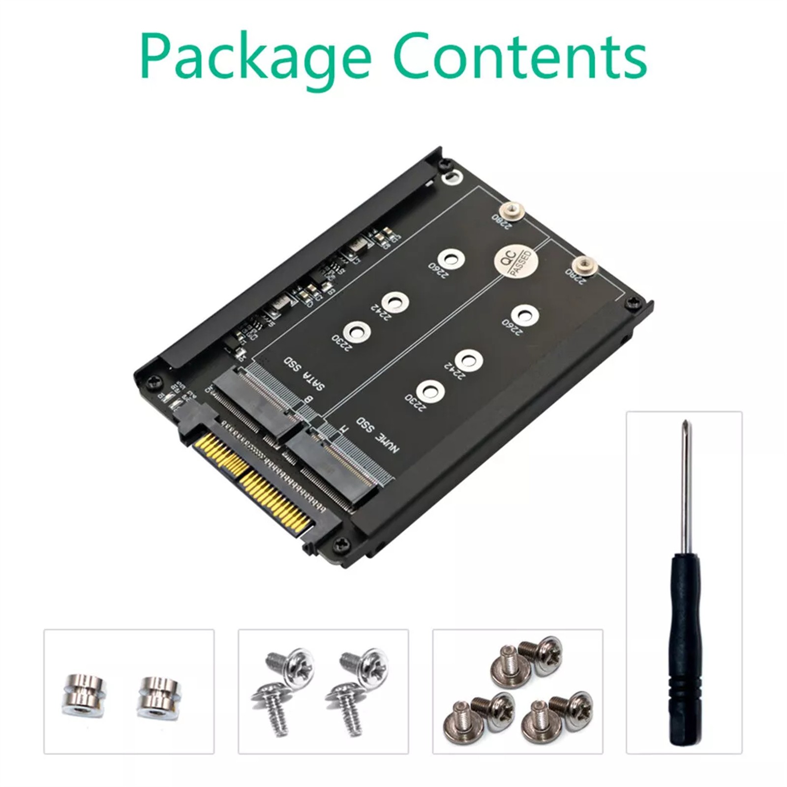 2 in 1Adapter Converter For M.2 NVME SATA SSD B Key/B&M Key SSD to SFF-8639 U.2