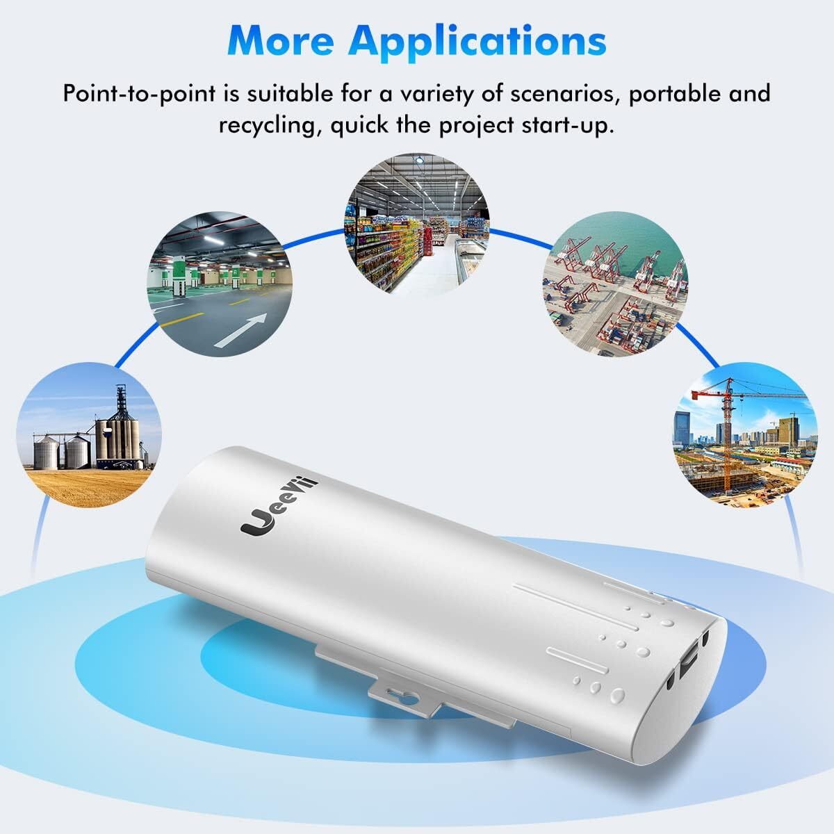 UeeVii LONG DISTANCE Wireless Bridge 5.8G Point to Point WiFi Bridge Outdoor