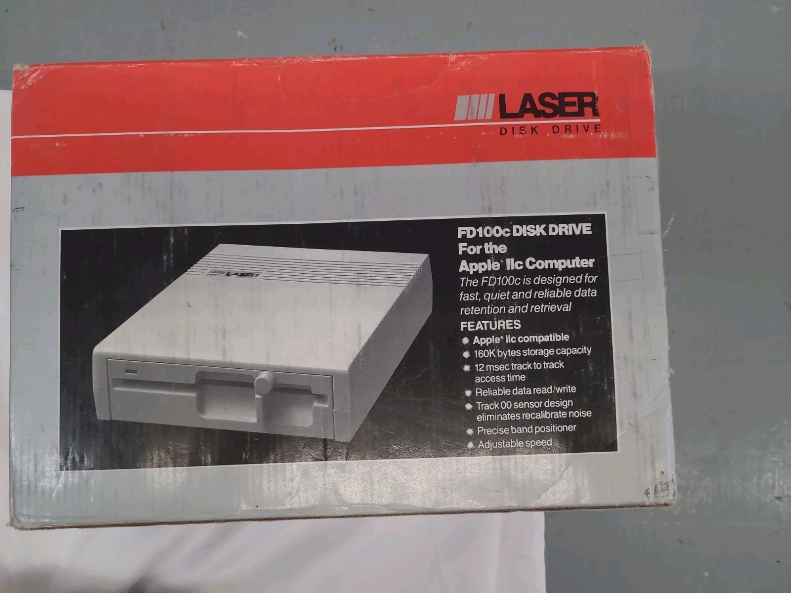 VINTAGE FD100c Laser Disk Drive For the Apple IIc Computer 1987 Tested