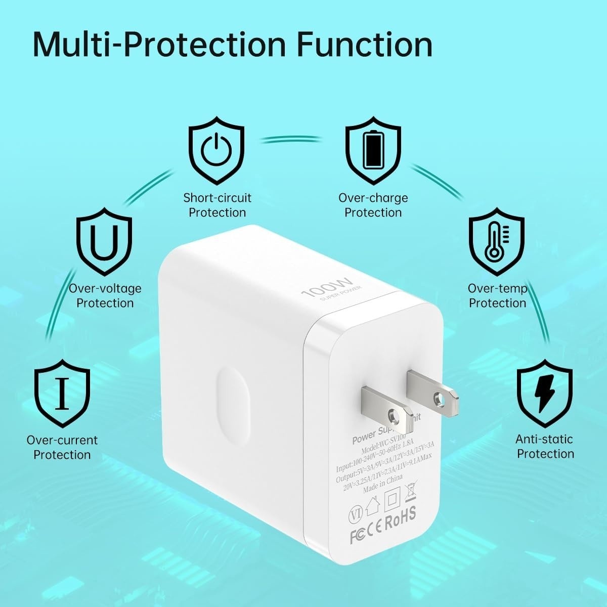 100W 80W 65W Fast Block Charger Compatible For Oneplus 13 12 13R 11 10 9 Pro