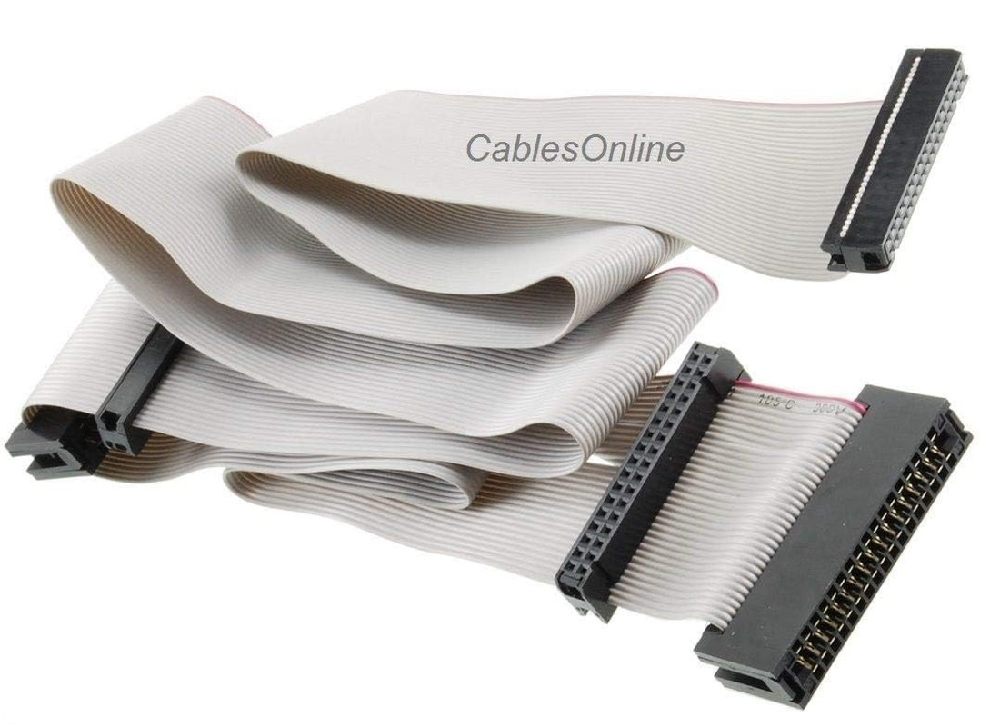 Cablesonline 24-Inch Universal Floppy Drive Ribbon Cable for 3.5 or 5.25In Drive