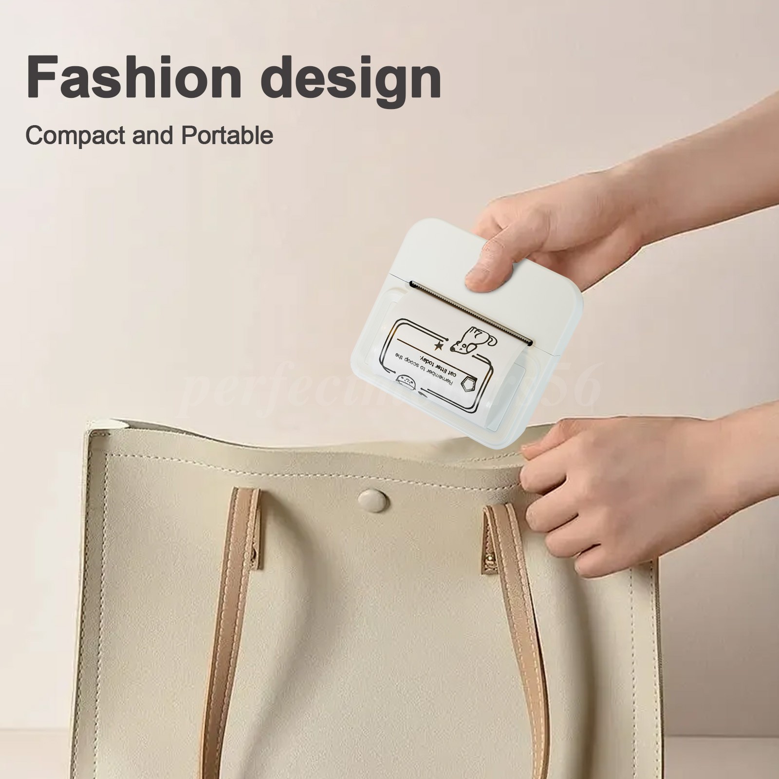 Portable Mini Pocket Thermal Printer Wireless Bluetooth Label Maker +multi paper