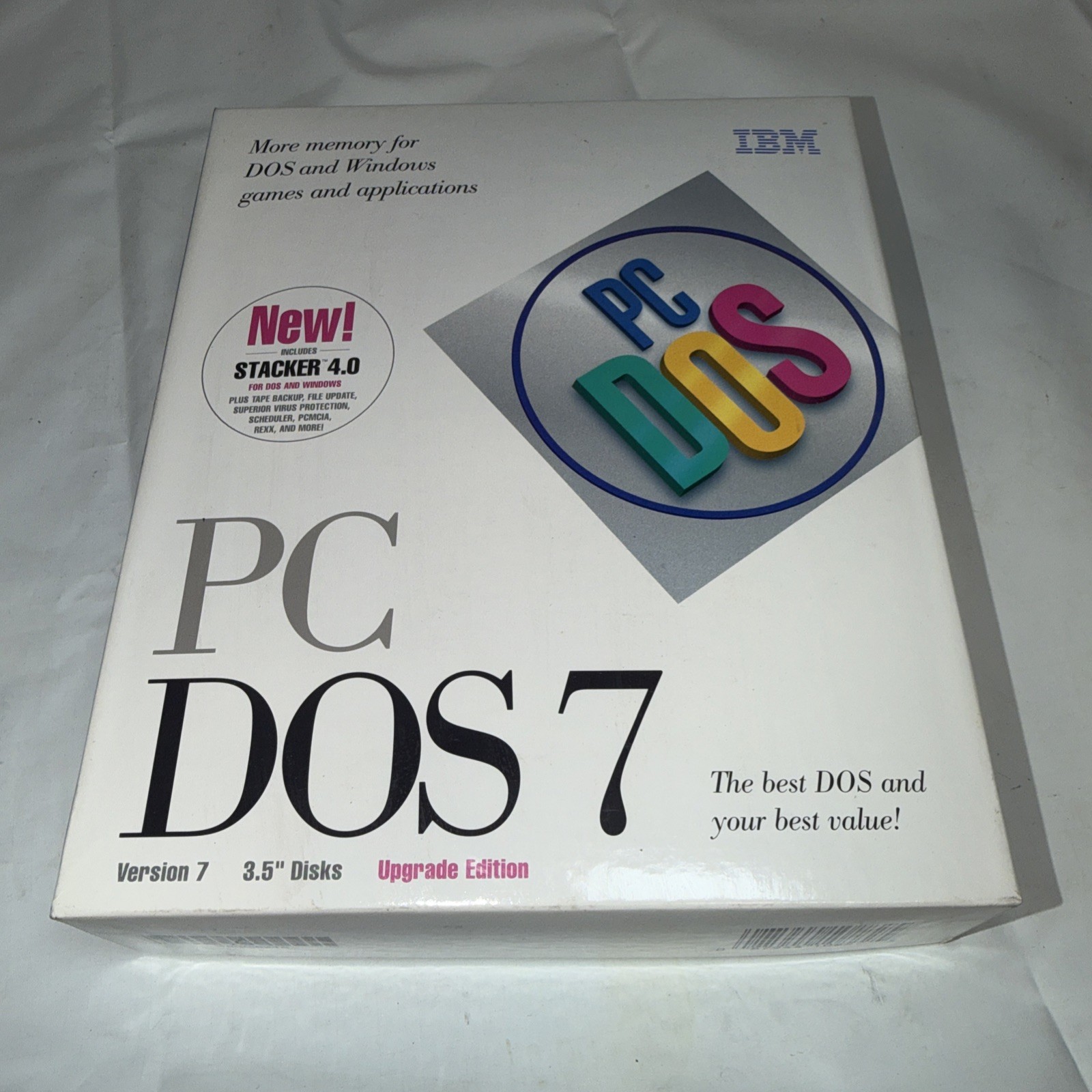 IBM PC DOS 7 3.5″ Floppy Disks Retail Box English DOS Windows Operating System