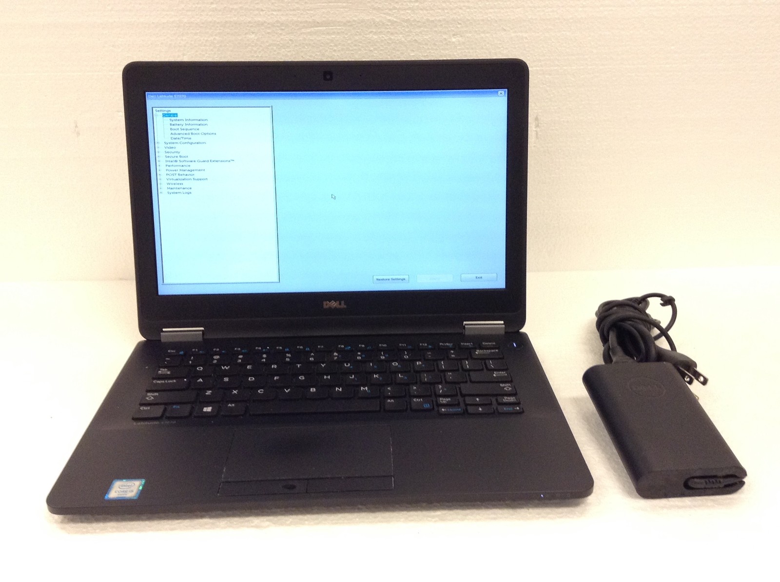 Dell Latitude E7270 Laptop i5-6300U 2.40GHz 12.5″FHD w/ Ac Adapter, NO HDD & RAM