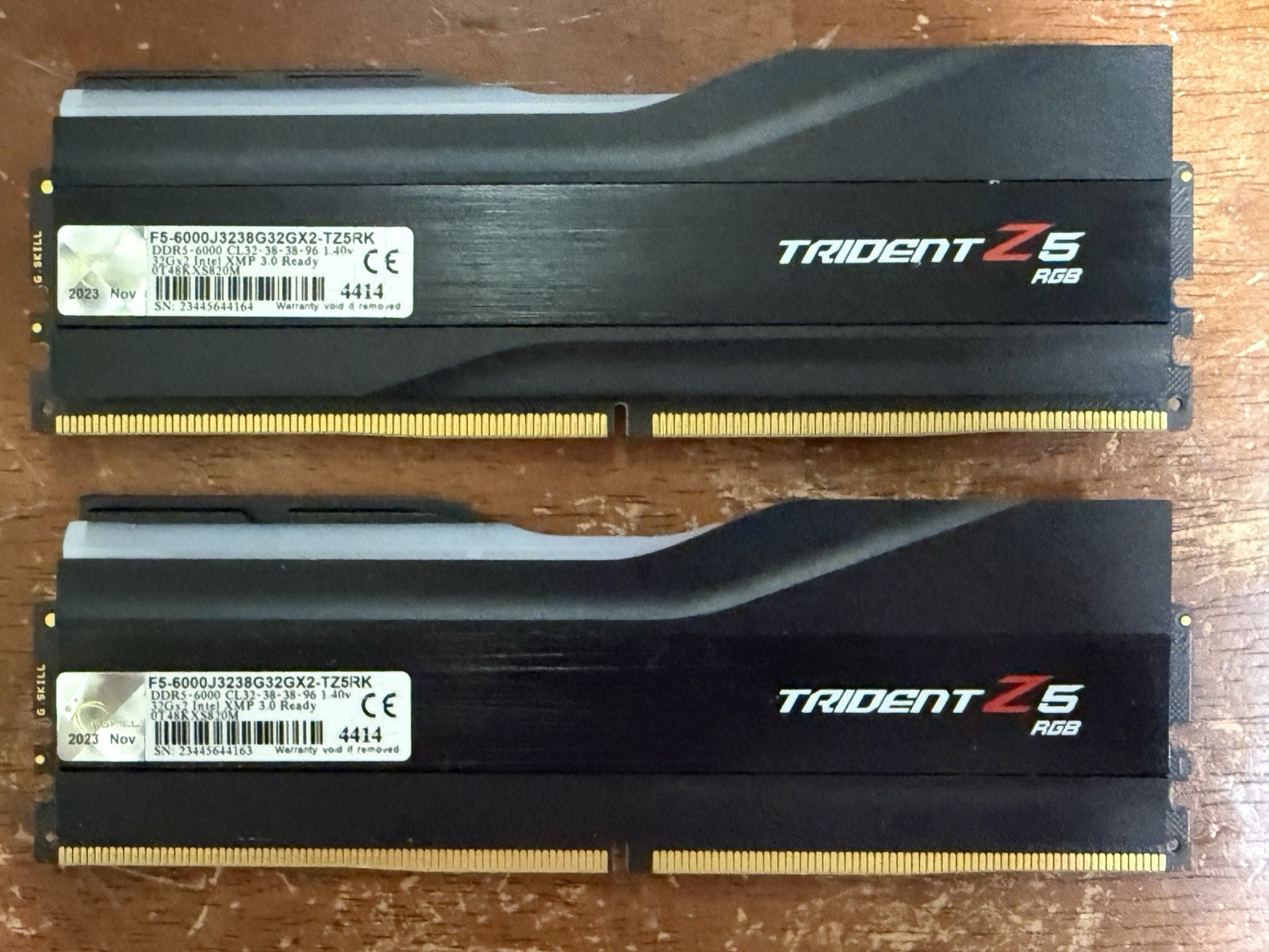 G.skill 64gb kit, 32gb x 2, Desktop Memory, ddr5-6000, F5-6000J3238G32GX2-RS5K