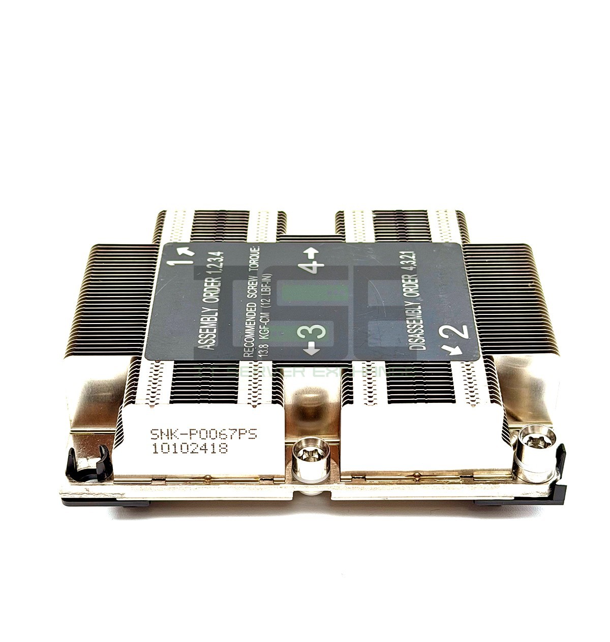 2 Lot Supermicro 1U Passive CPU Heat Sink Socket LGA3647-0 SNK-P0067PS W/Carrier