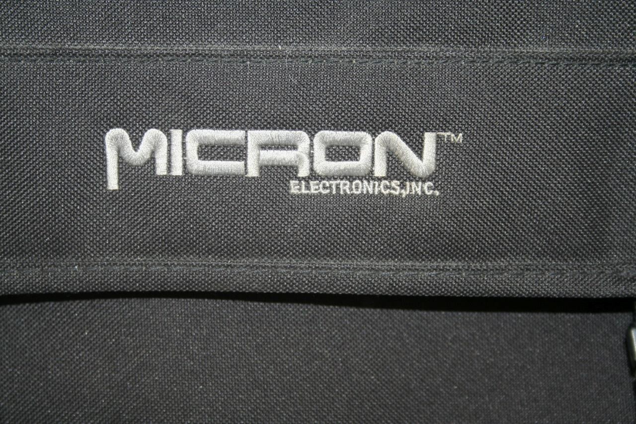 Micron Electronics Padded Laptop Briefcase Messenger Bag Black Heavy Duty Excell