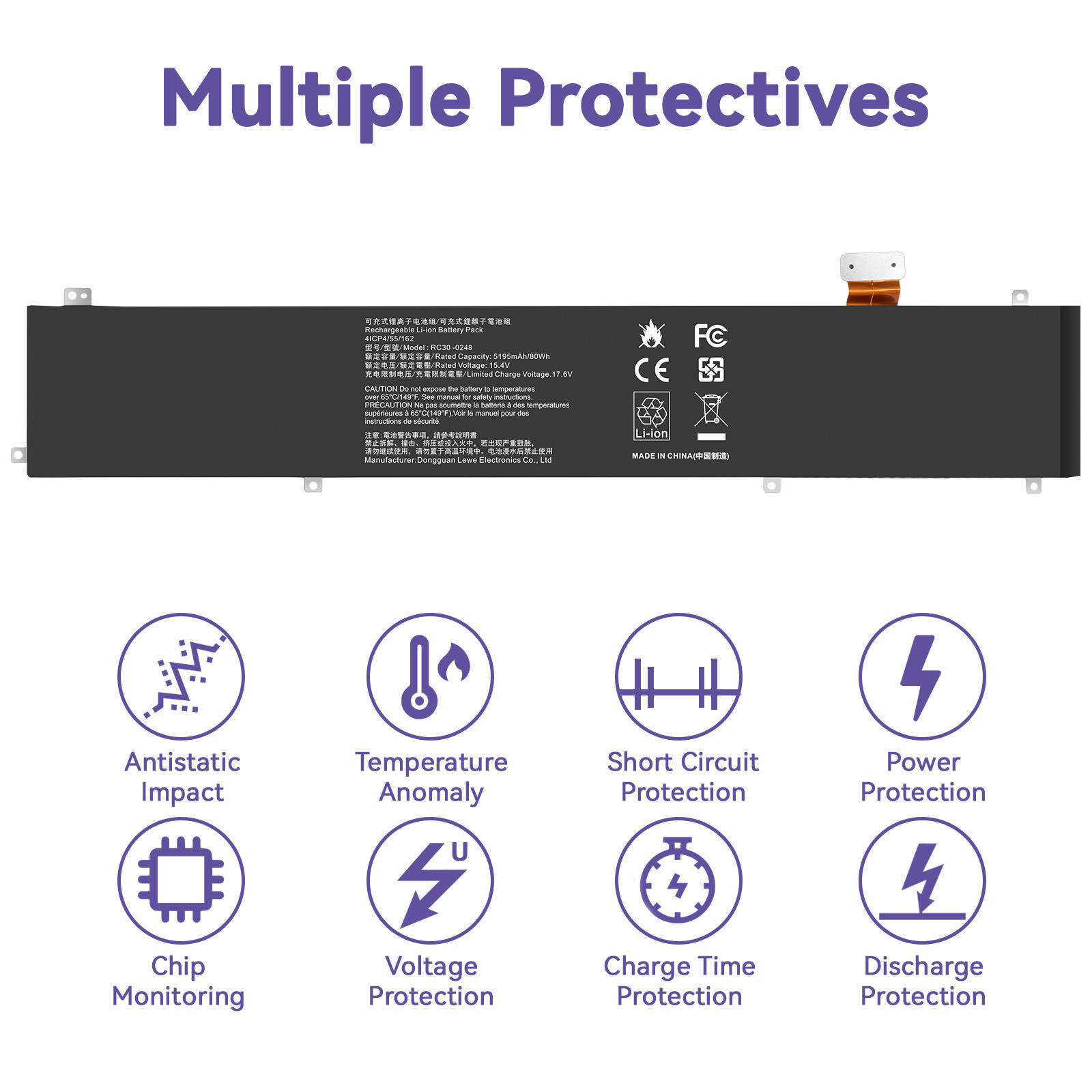 RC30-0248 Laptop Battery Replacement for Razer Blade 15 2018 Advanced RZ09-02