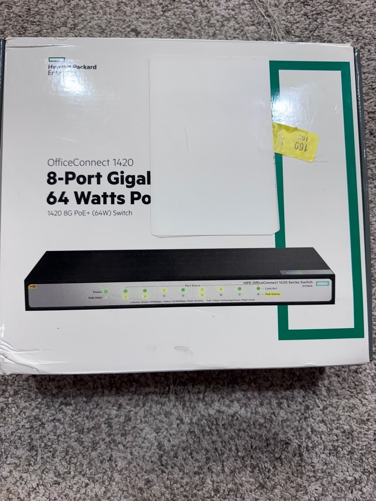 HPE OfficeConnect 1420 JH330A 8-Port Gigabit PoE+ Switch 64W Brand New