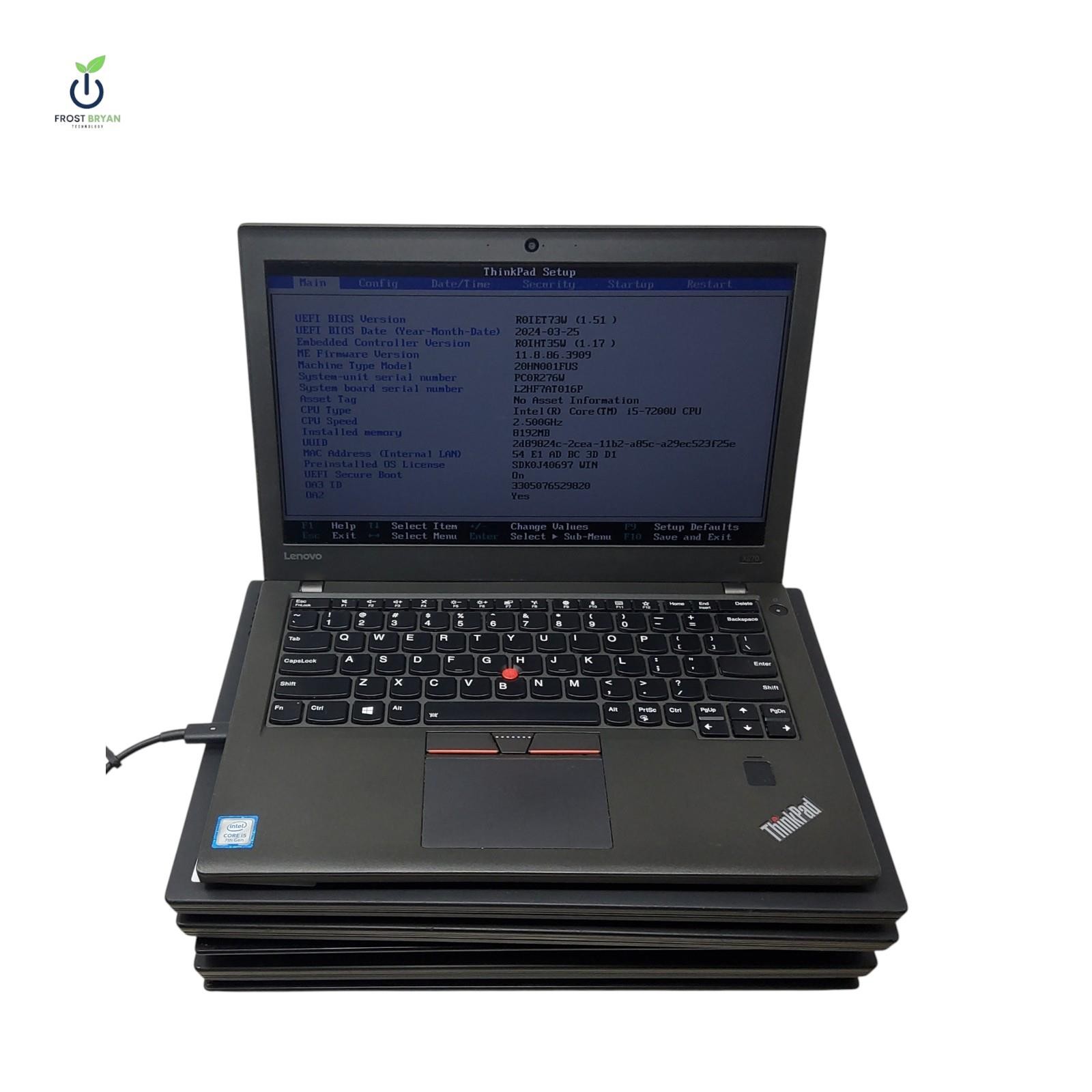 Lot of 6 Lenovo ThinkPad T470 T470s X270 i5-7th Gen 8/256 No OS Grade C/D [READ]