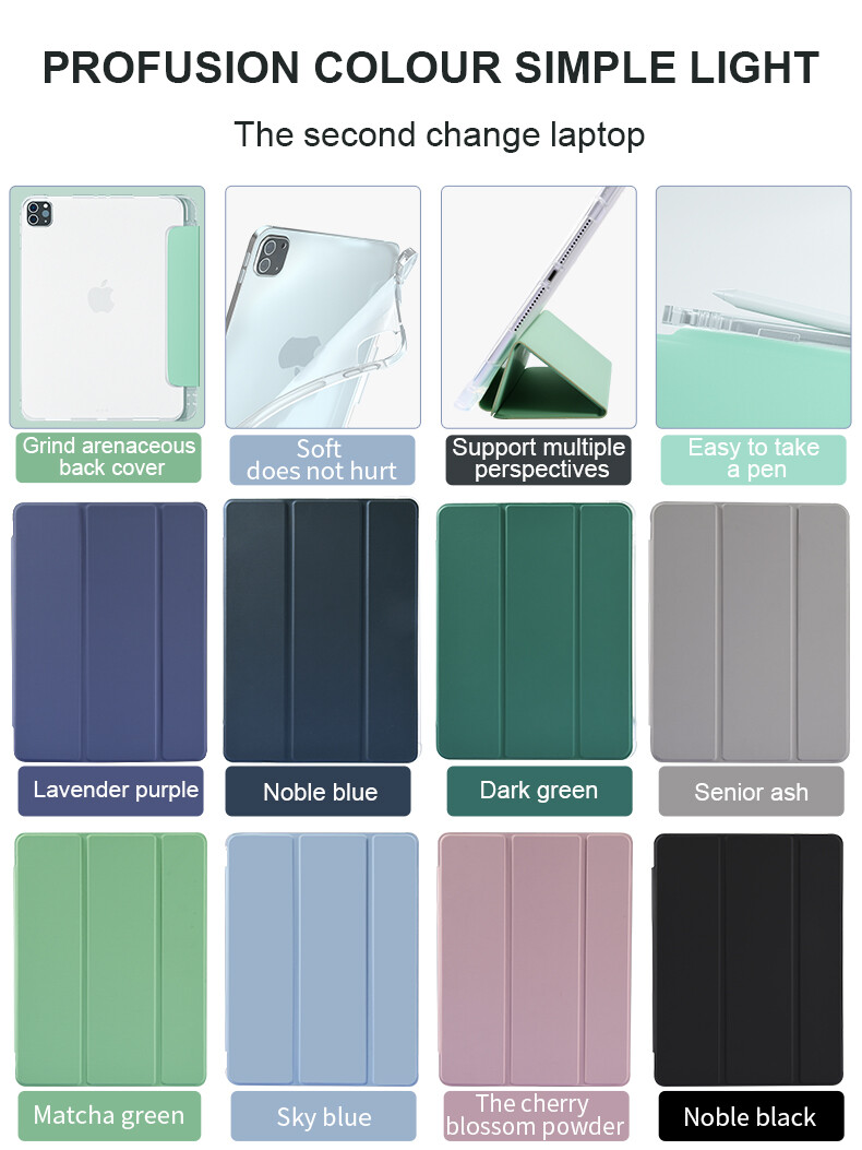 Case For iPad 9th/8th/7th Gen (2021/2020/2019) Air 11 M2 2024 Mini 6 Pen Holder