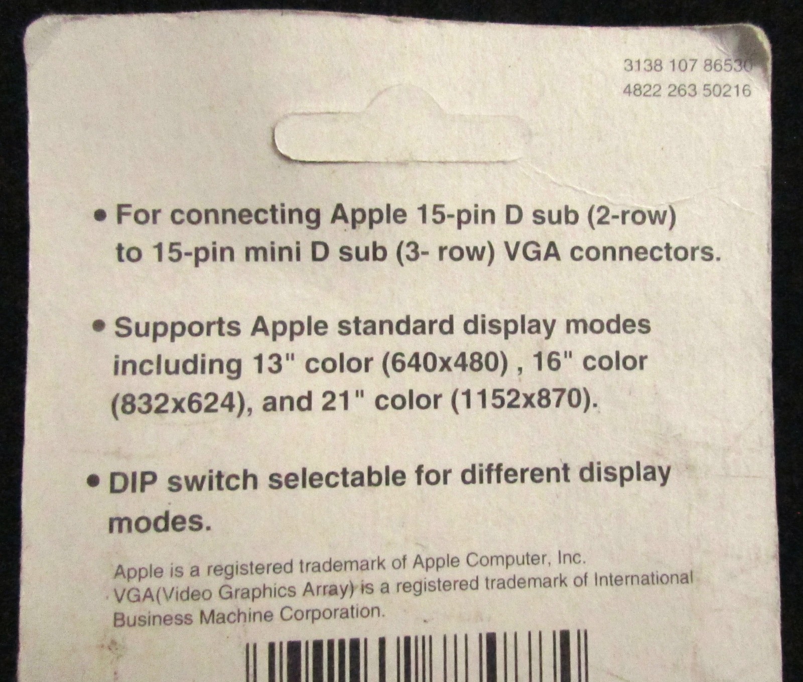 NEW PHILIPS SWITCHABLE ADAPTER for Apple Video Connectors Model 9AVMAC-074I
