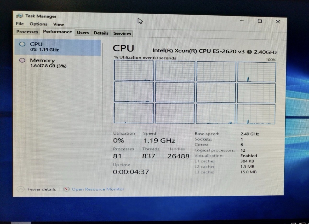 LOT OF 2 INTEL XEON E5-2620 V3 SR207 2.4GHZ 15MB 6 CORE 85W – SERVER PULL