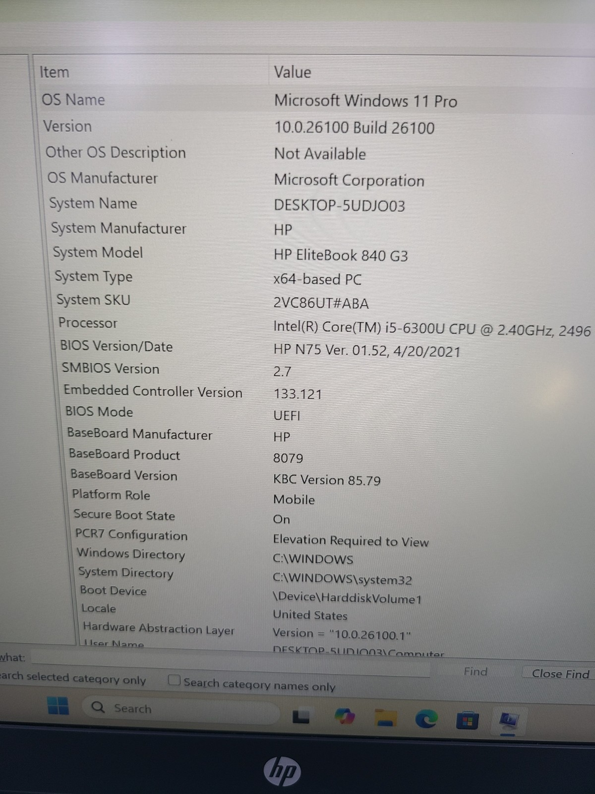 HP EliteBook 840 G3 i5-6300U 2.40GHz 8GB Ram 256GB SSD Windows 11 Pro