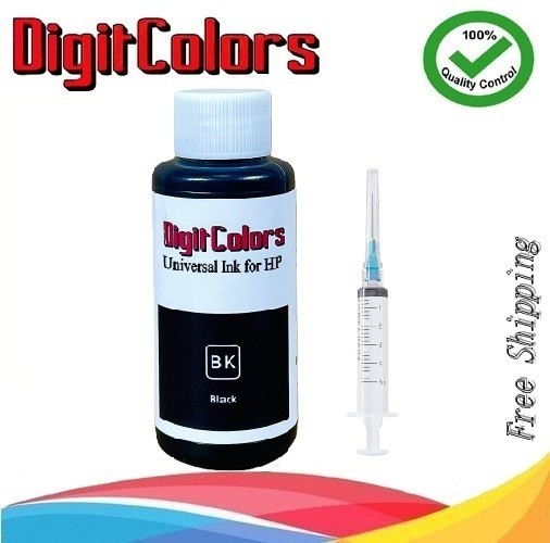 2x100ml Black ink Refill Kit Bottle BK for HP 60/61/62/63/64/65/67XL Cartridges