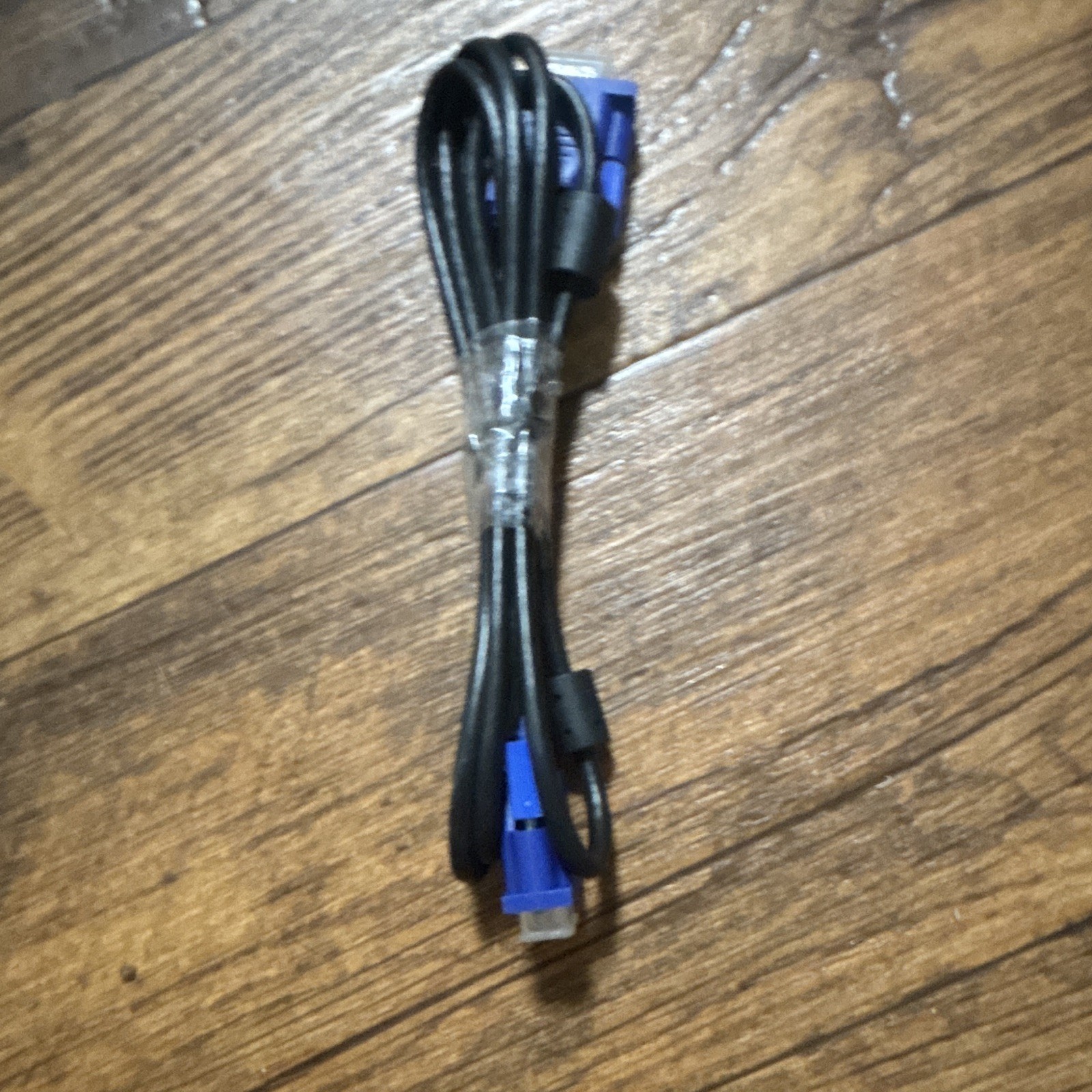 VGA/SVGA D-Sub Male to Male Monitor Cable 3 ft Black Blue Used