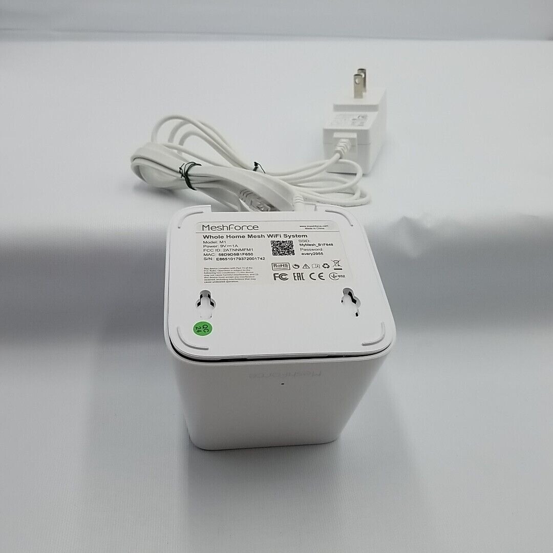 Meshforce Whole Home Mesh WiFi System Model M1 W/ Power Cord ==