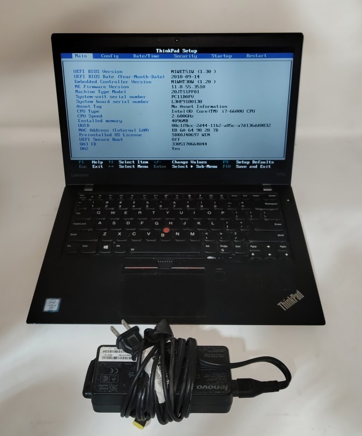 LENOVO ThinkPad T470s W10DG 20JTS1PF01 Laptop Intel I7-6600U 4GB 128GB