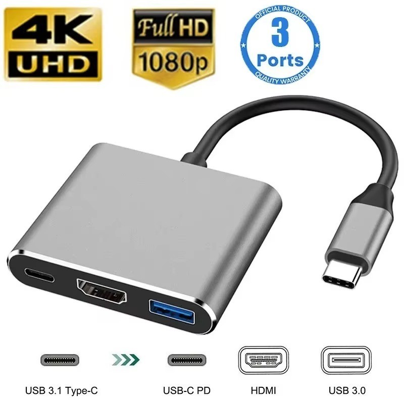 8 in 1 USB-C Hub Type C To USB 3.0 4K HDMI PD Adapter For iPhone Macbook Pro Air