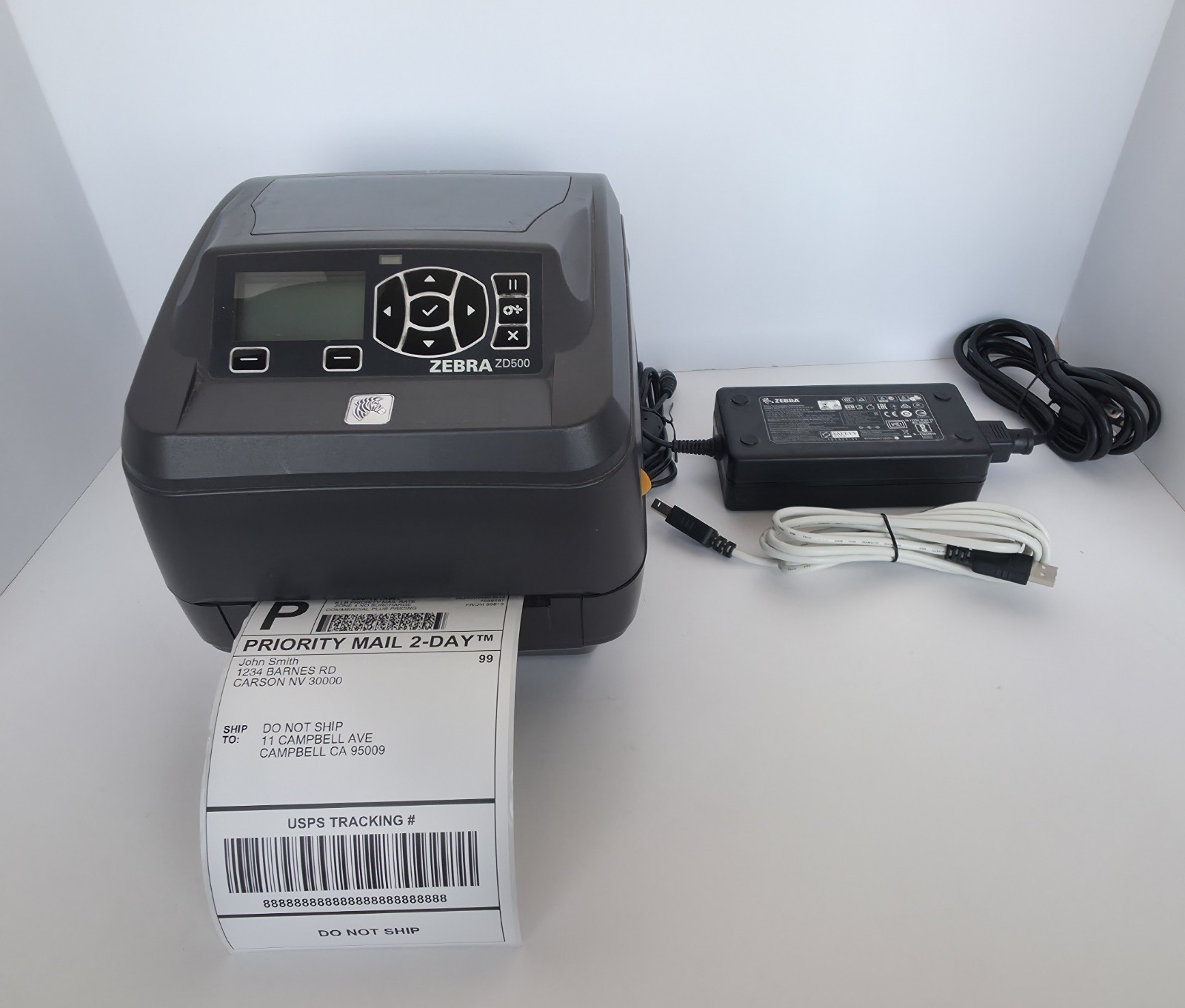 Zebra ZD500 Thermal Transfer Barcode Label Printer USB Ethernet