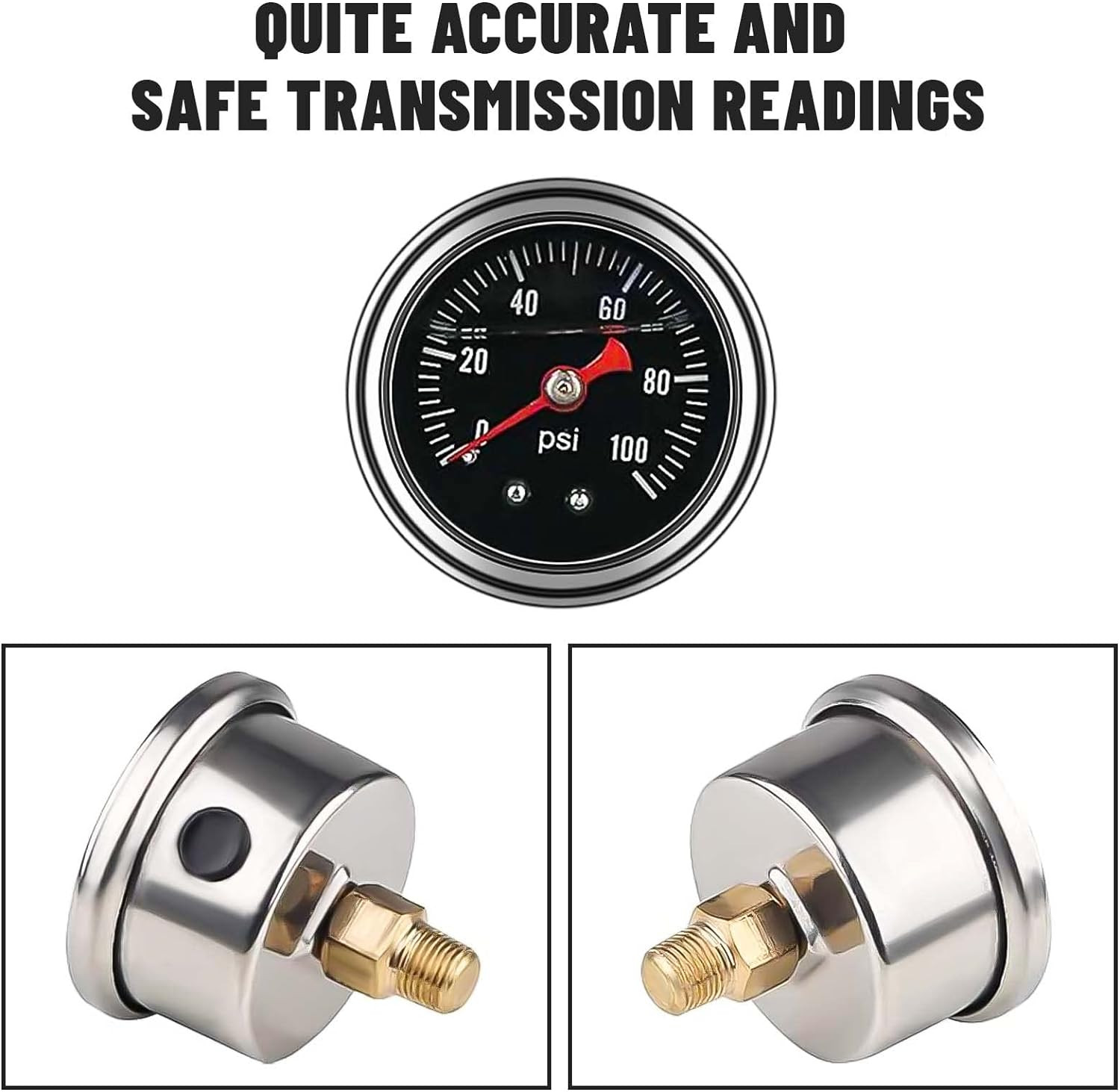 EFI Fuel Pressure Regulator Kit with Bypass Return 0-100Psi Pressure Gauge AN6-6
