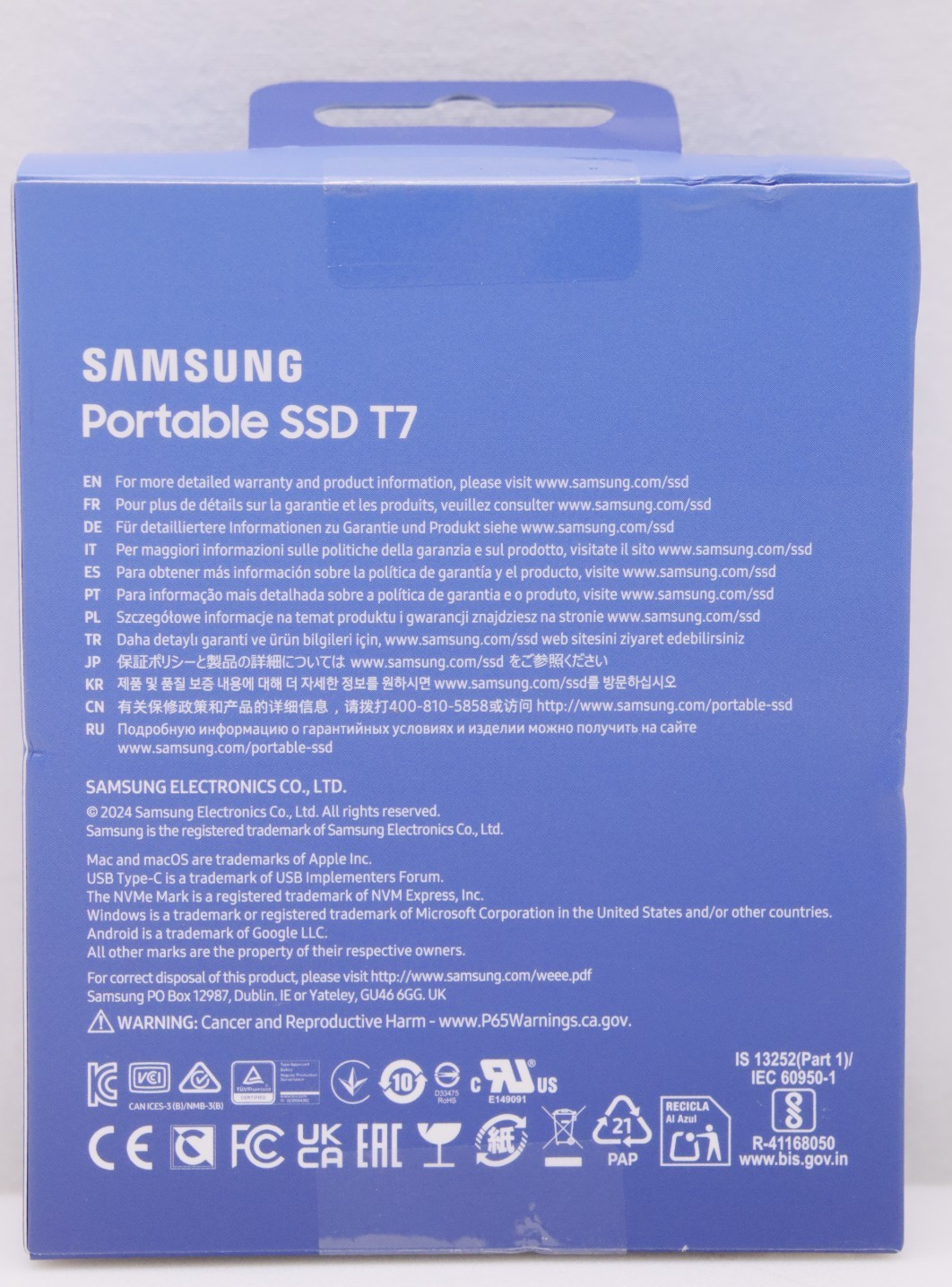 Samsung T7 2TB External USB 3.2 Gen 2 Portable SSD with Hardware Encryption NEW
