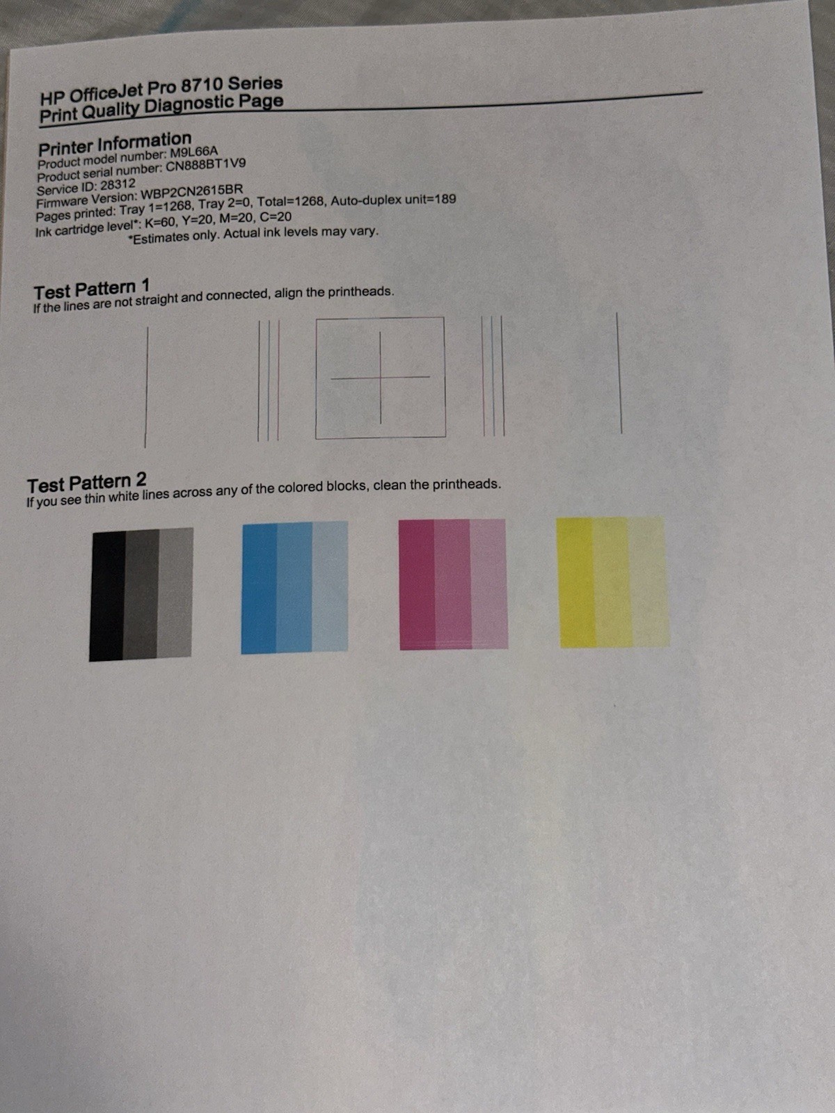 HP OfficeJet Pro 8710 All-in-One Wireless Printer Needs Ink