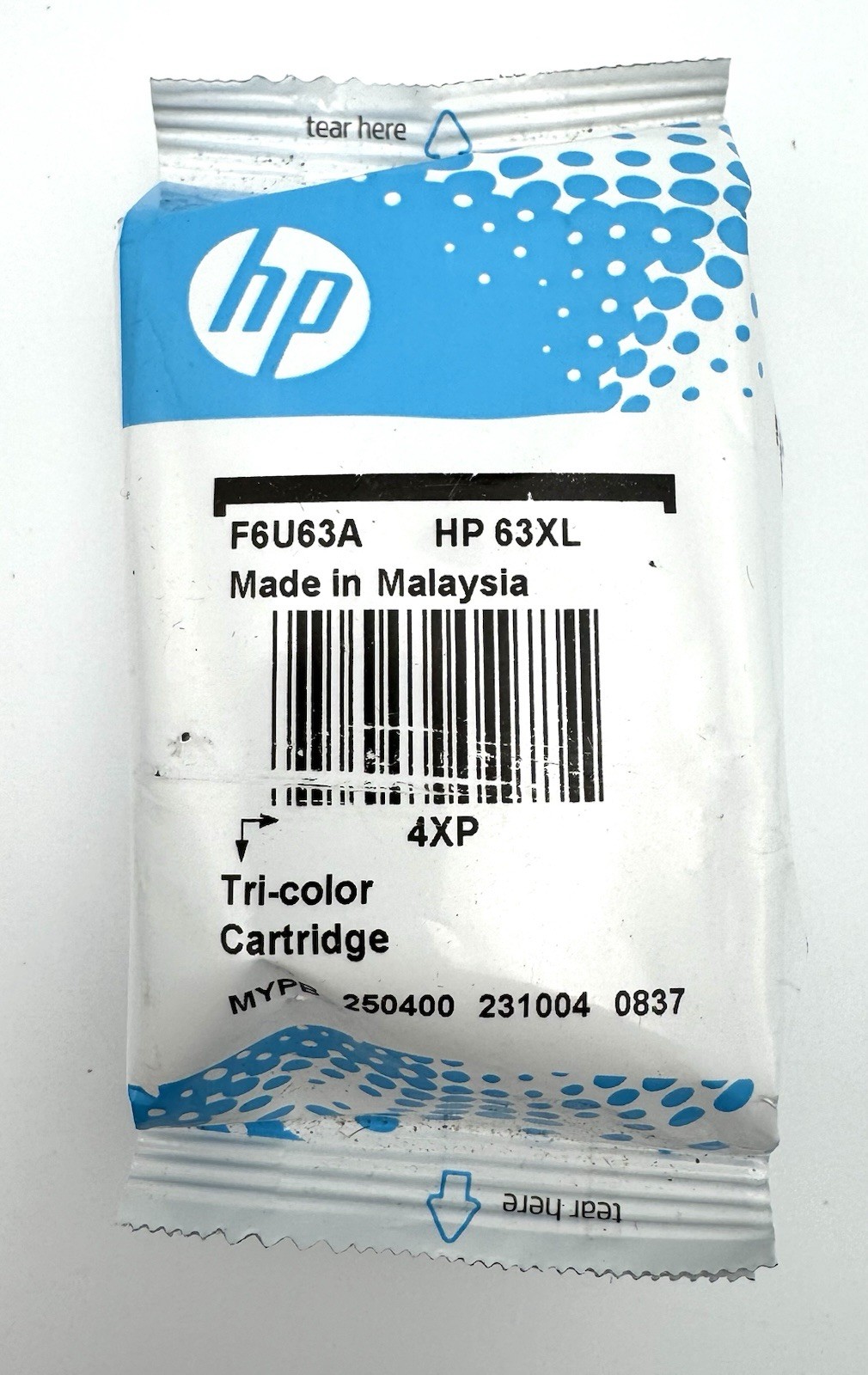 HP 63XL Tri-Color Ink Cartridge High Yield – SEALED – Unknown Expiration