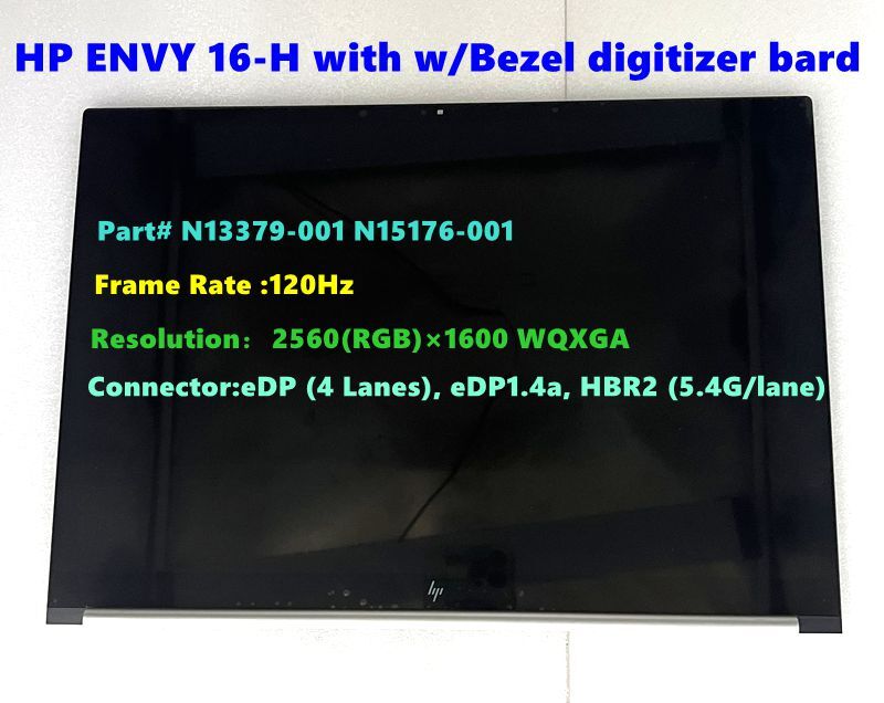 N13379-001 HP Envy 16-H1023DX LCD Display LED Touch Screen Assembly Bezel