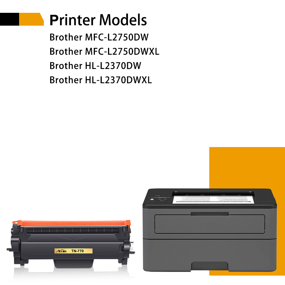 TN770 Toner Compatible for Brother TN-770 MFC-L2750DW L2750DWXL HL-L2370DW LOT