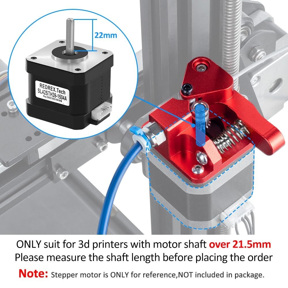 All-Metal Dual Gear Extruder with Adjustable Tension – Compatible with Creality