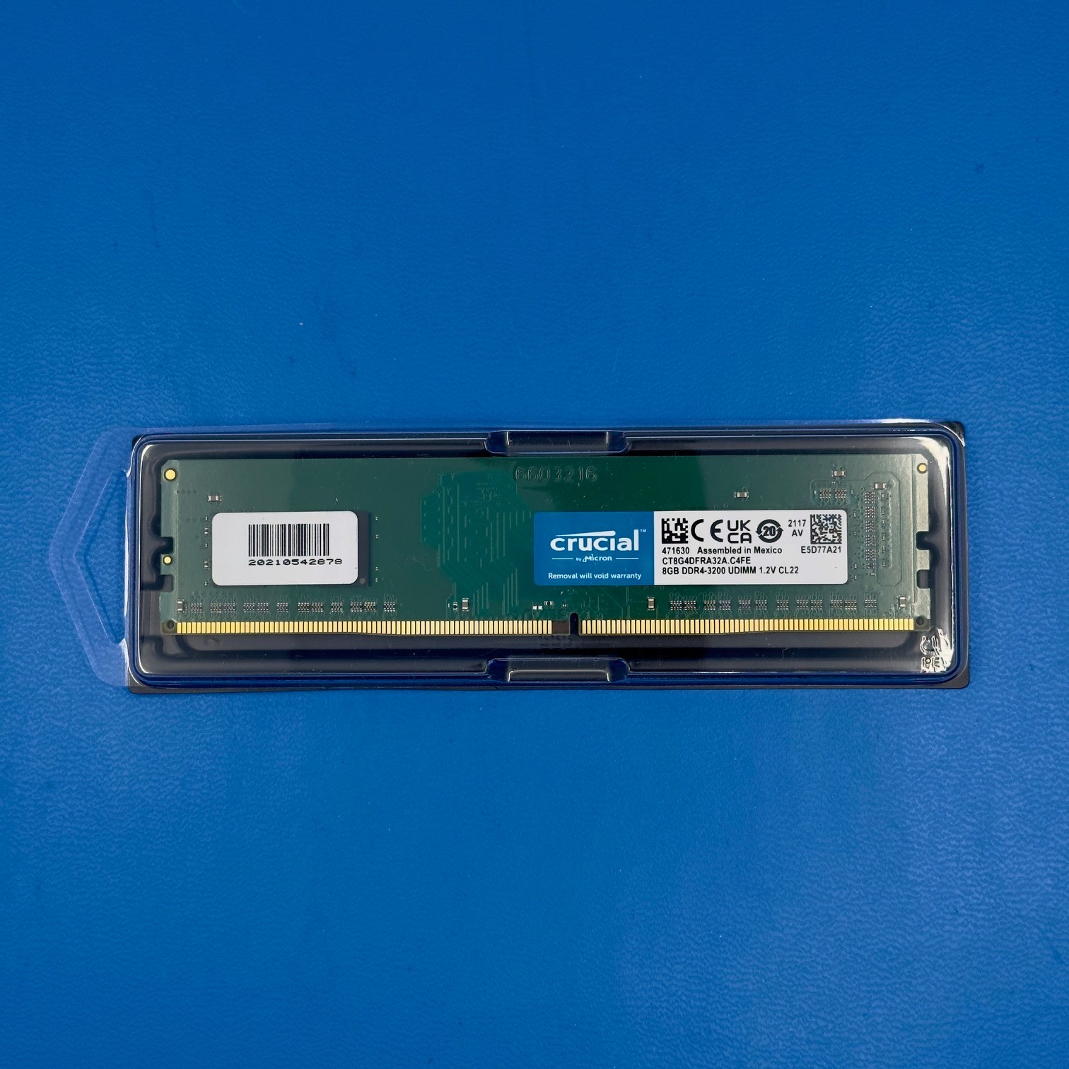 Crucial 8GB DDR4 3200MHz PC4-25600 UDIMM Desktop RAM CT8G4DFRA32A CL22